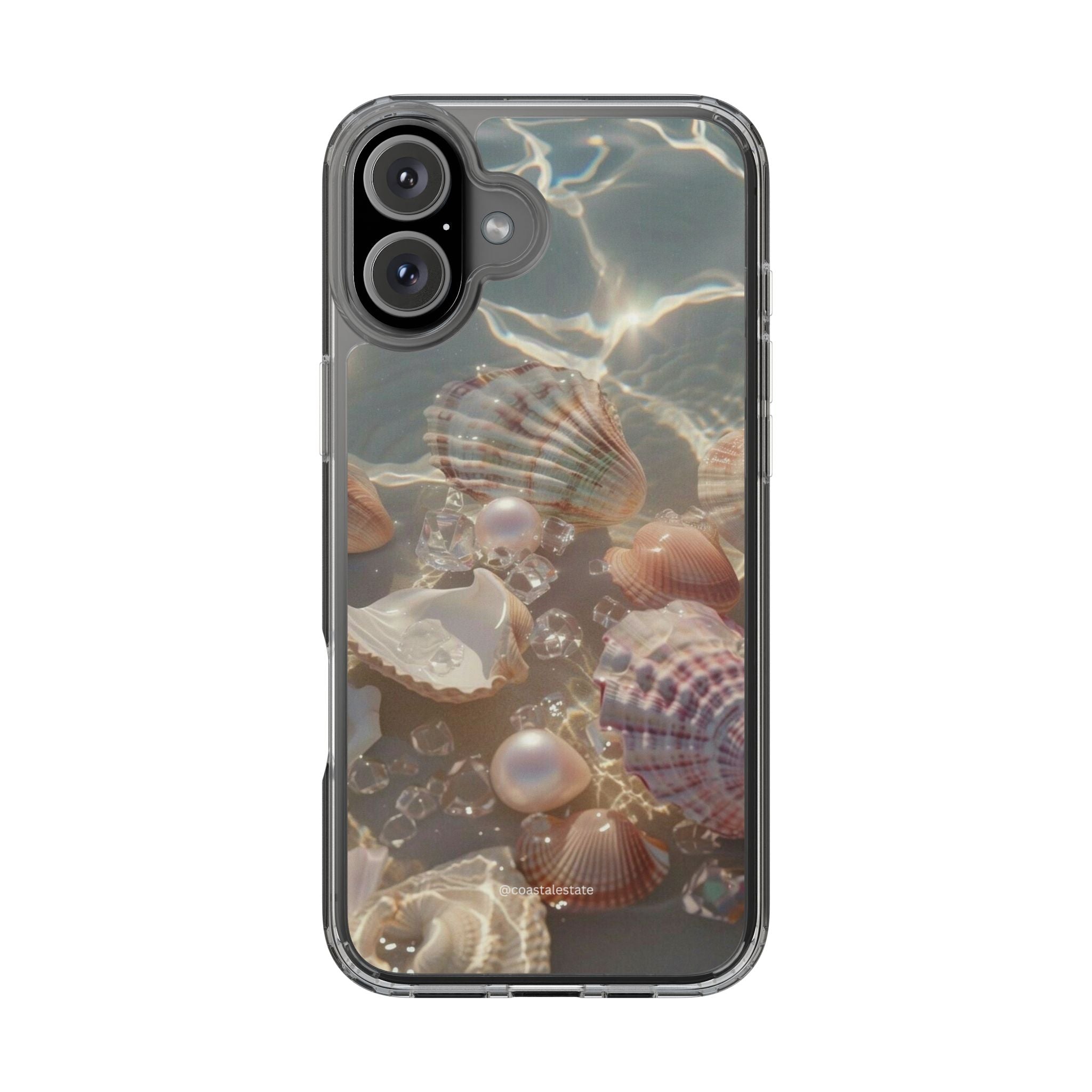 Seashell Pearl Clear Phone Case
