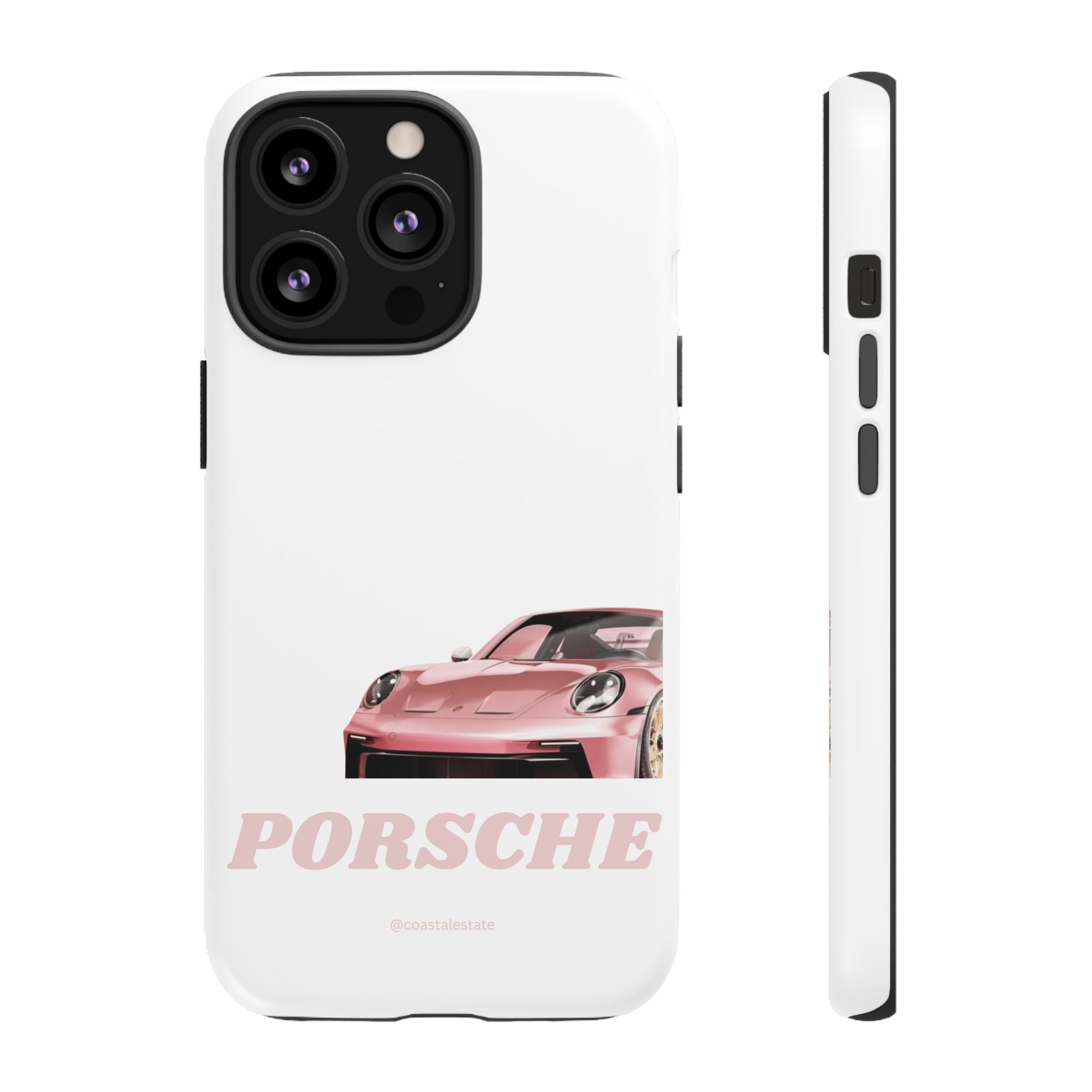 Porsche Pink Sports Car Phone Case - Stylish Automotive iPhone Cover