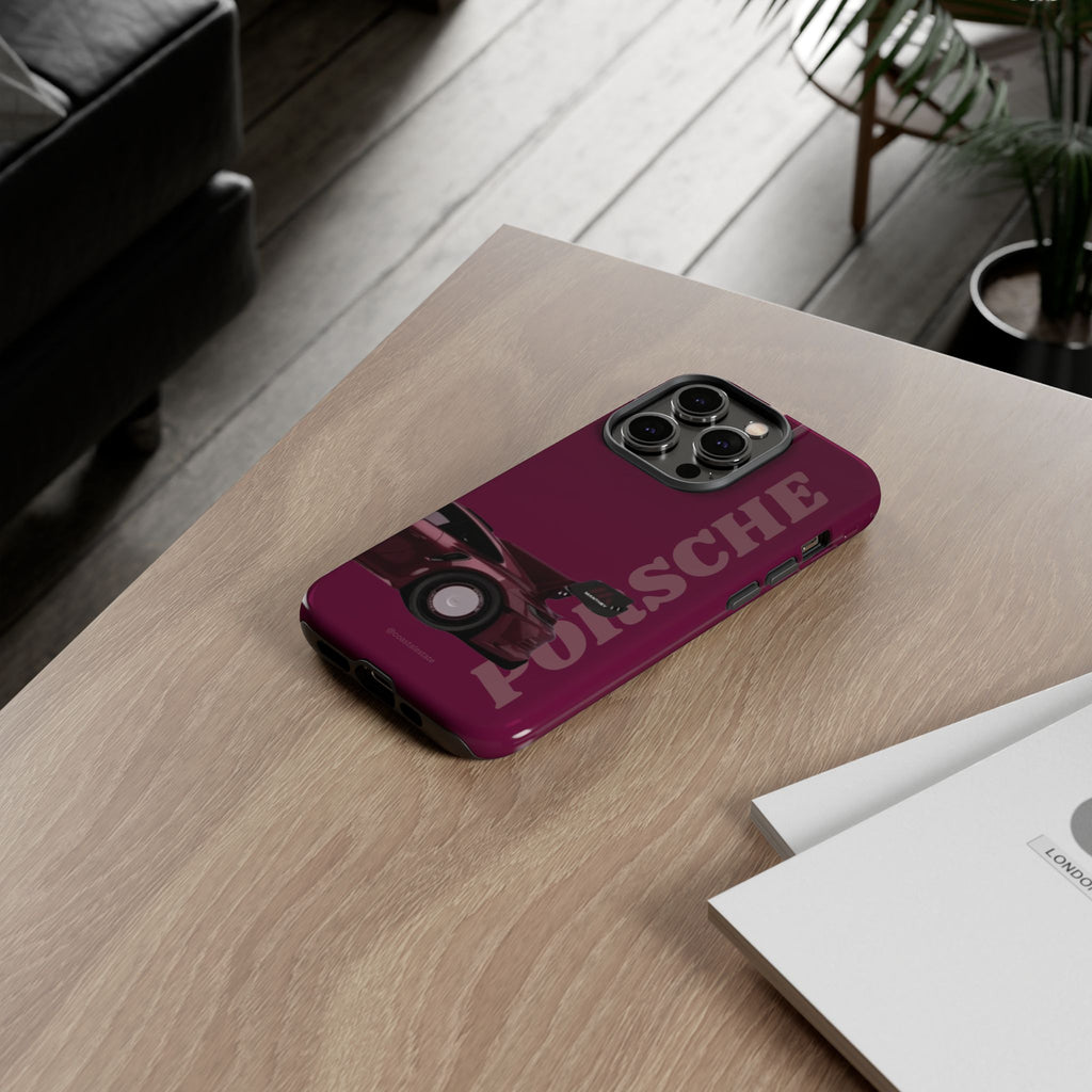 Burgundy Porsche Rear Profile Phone Case | Tough Cases