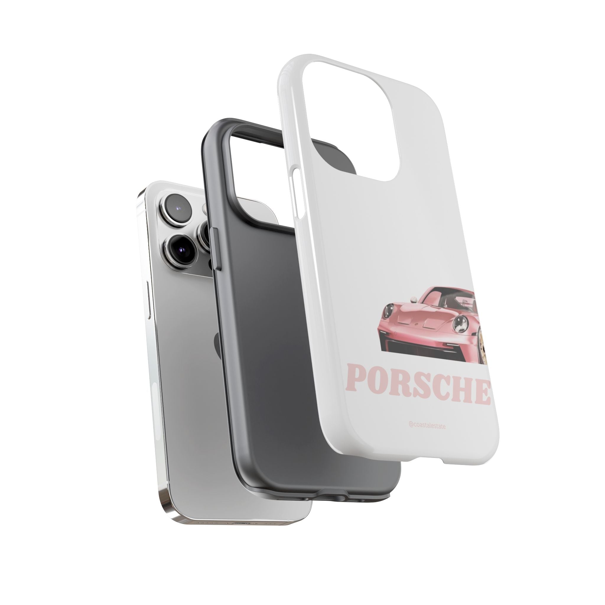 Porsche Pink Sports Car Phone Case - Stylish Automotive iPhone Cover