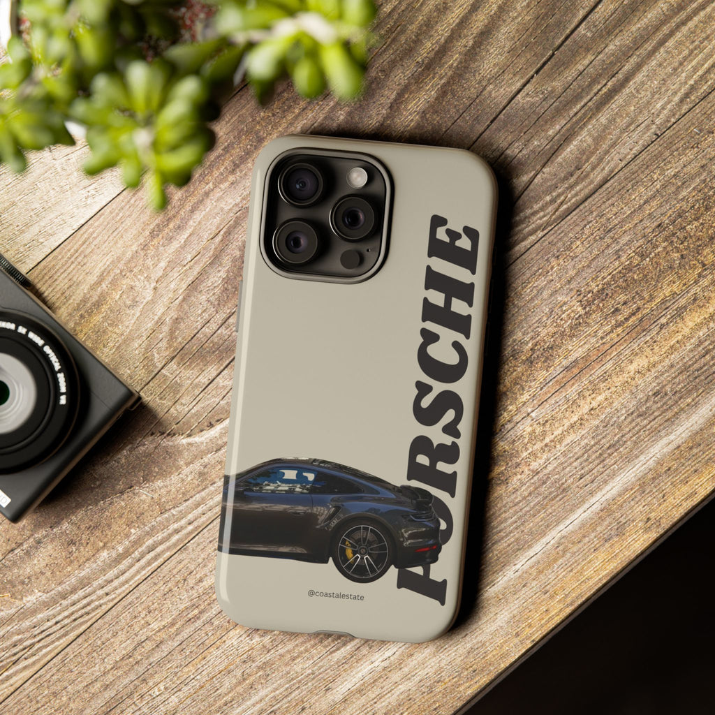 Black Porsche Side Profile Phone Case | Tough Protective Phone Case
