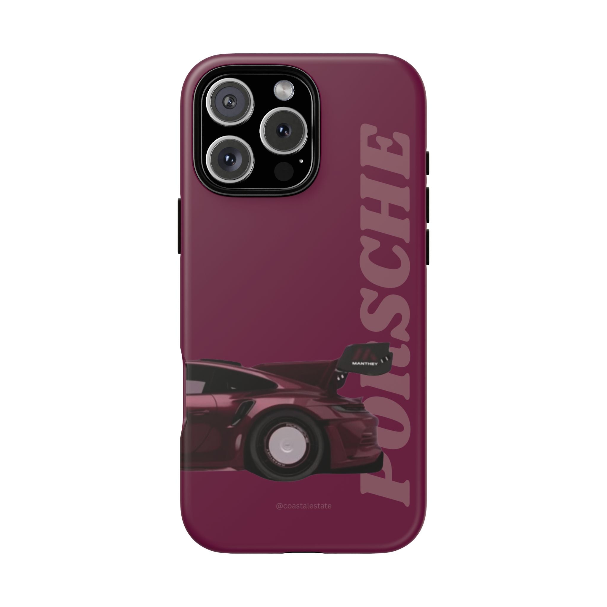 Burgundy Porsche Rear Profile Phone Case | Tough Cases
