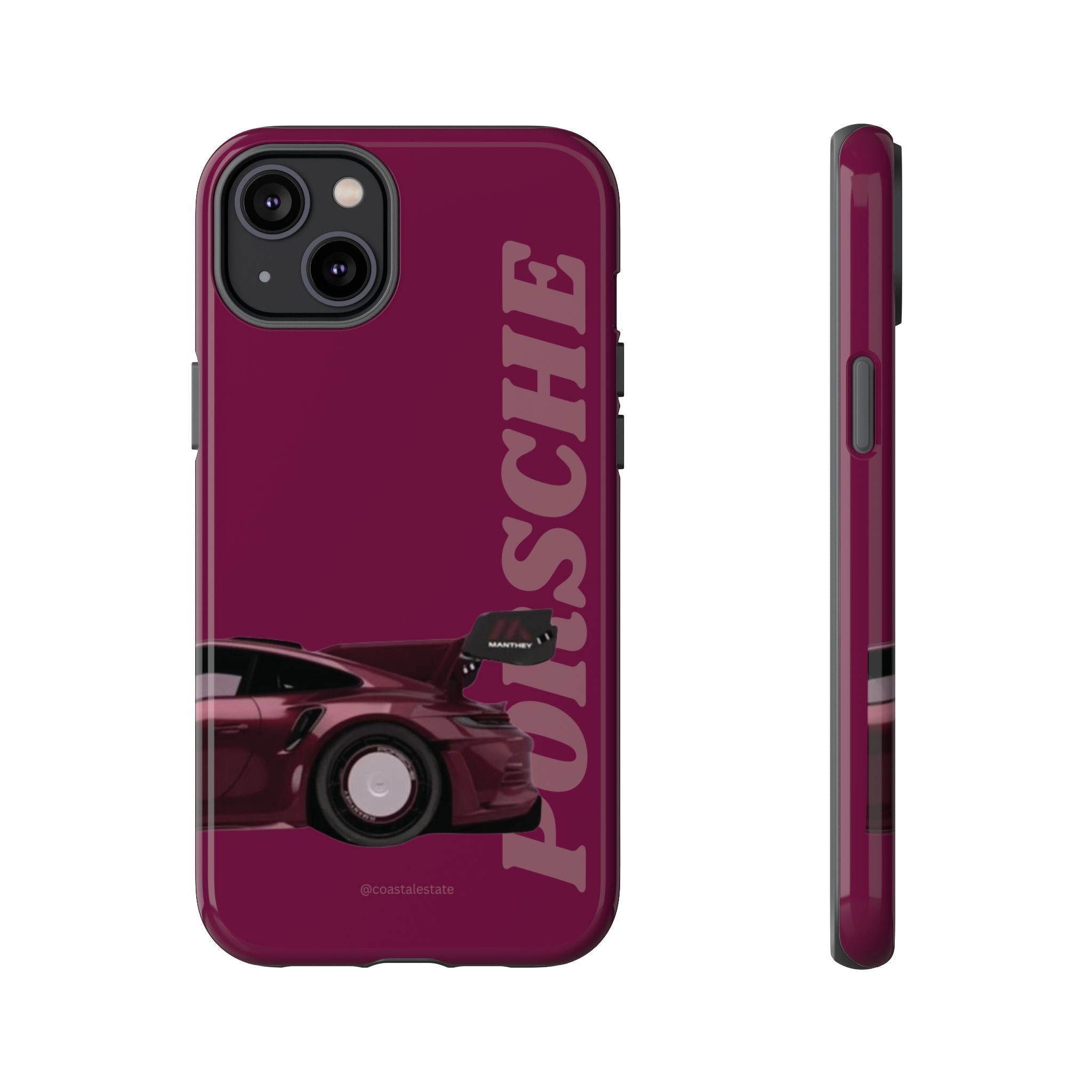 Burgundy Porsche Rear Profile Phone Case | Tough Cases