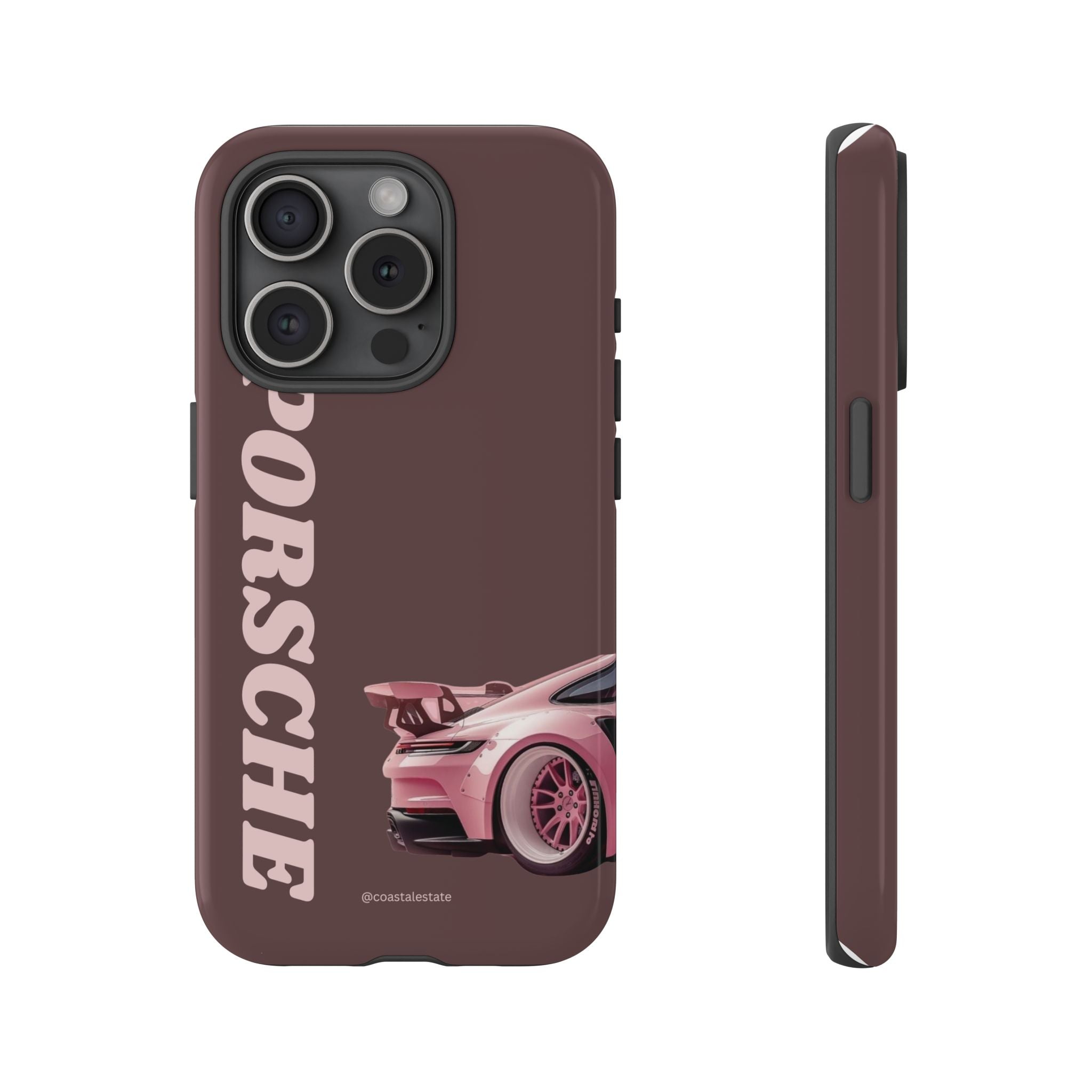 Pink Porsche Illustration Phone Case | iPhone Samsung