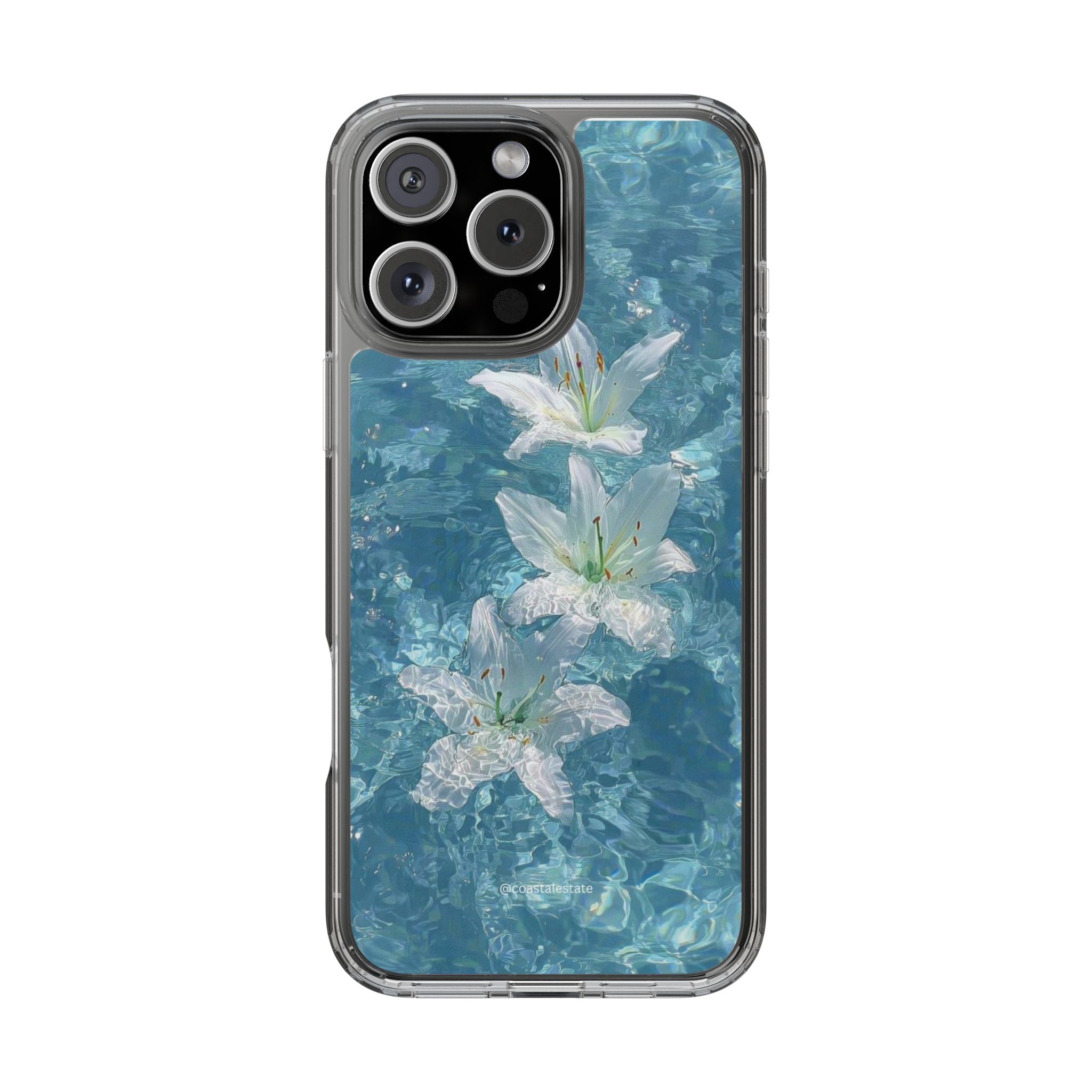Floral Water Lily Clear Phone Case