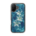Clear Phone Case — Blue Water Lily Floral Design