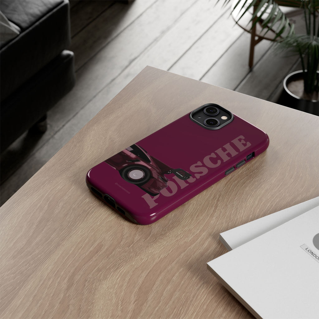 Burgundy Porsche Rear Profile Phone Case | Tough Cases