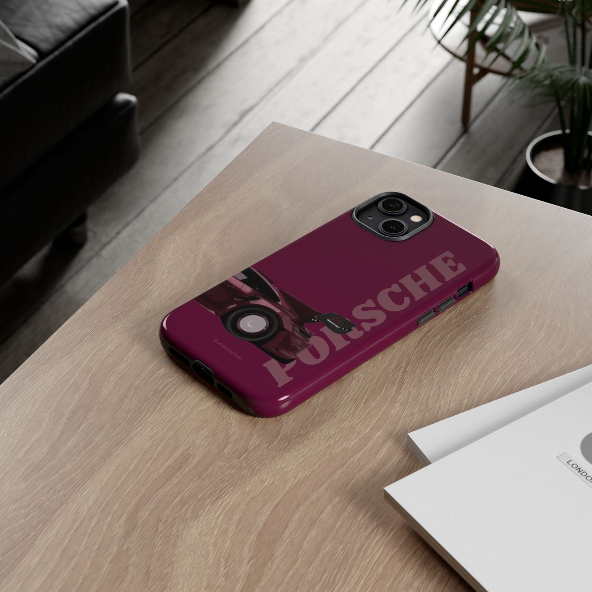 Burgundy Porsche Rear Profile Phone Case | Tough Cases