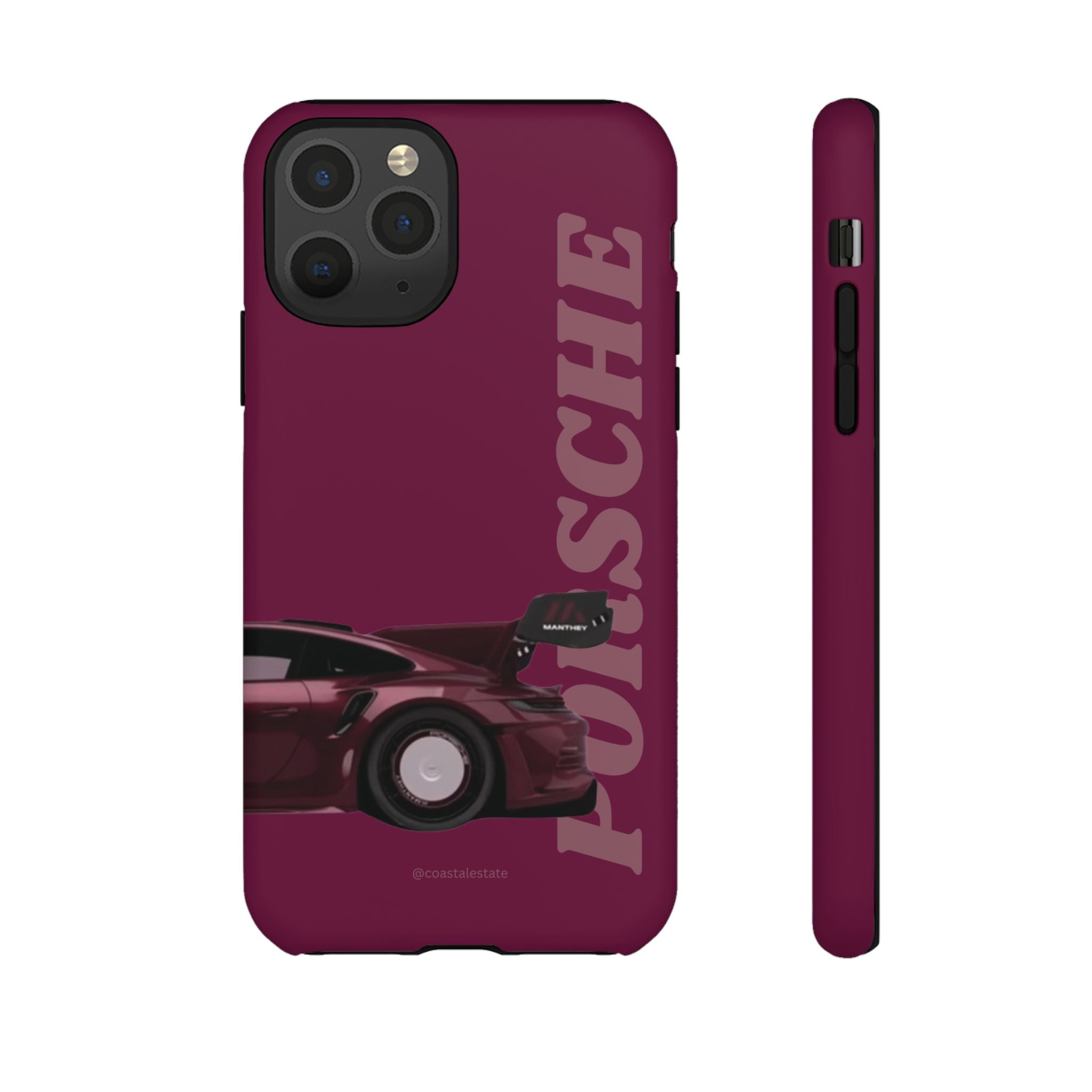 Burgundy Porsche Rear Profile Phone Case | Tough Cases