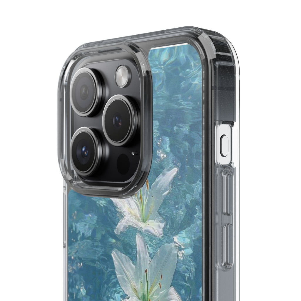 Floral Water Lily Clear Phone Case
