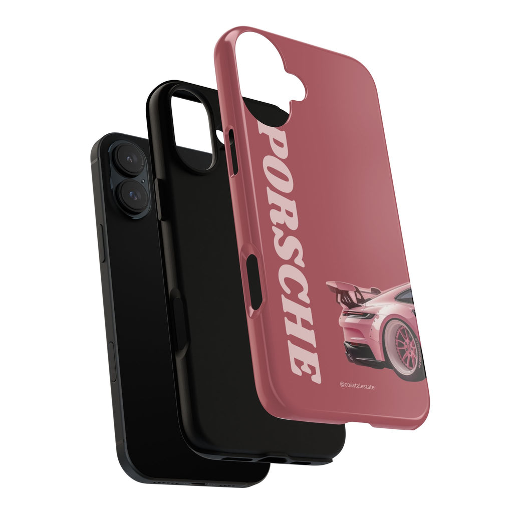 Pink Porsche Graphic Tough Case | Sport Car Phone Cover