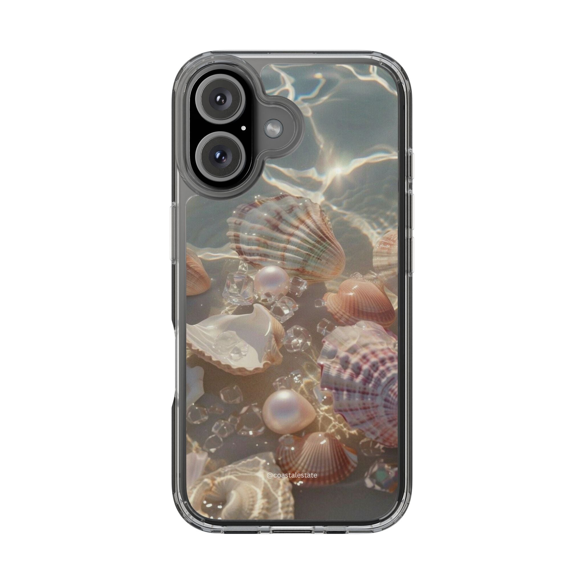 Seashell Pearl Clear Phone Case