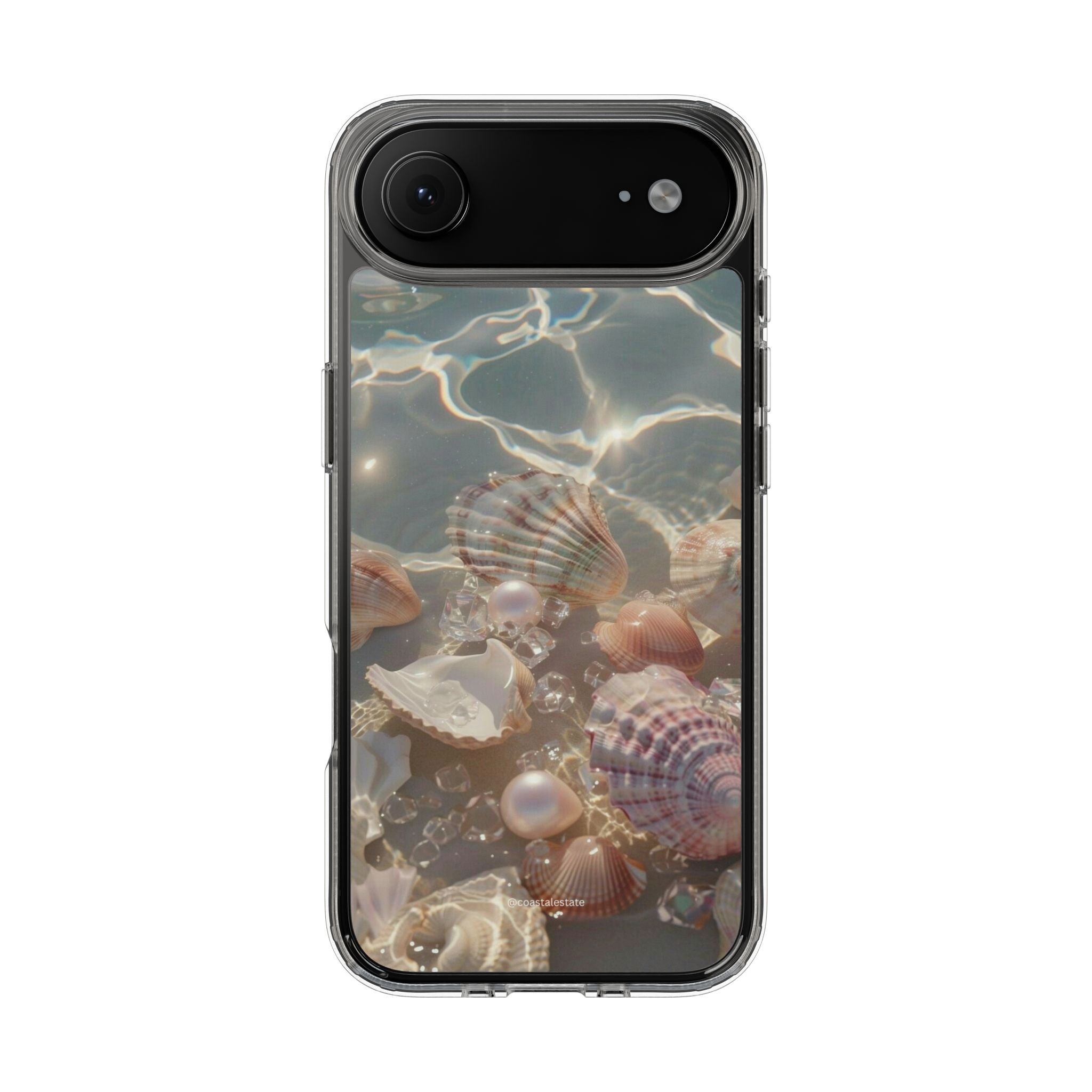 Seashell Pearl Clear Phone Case