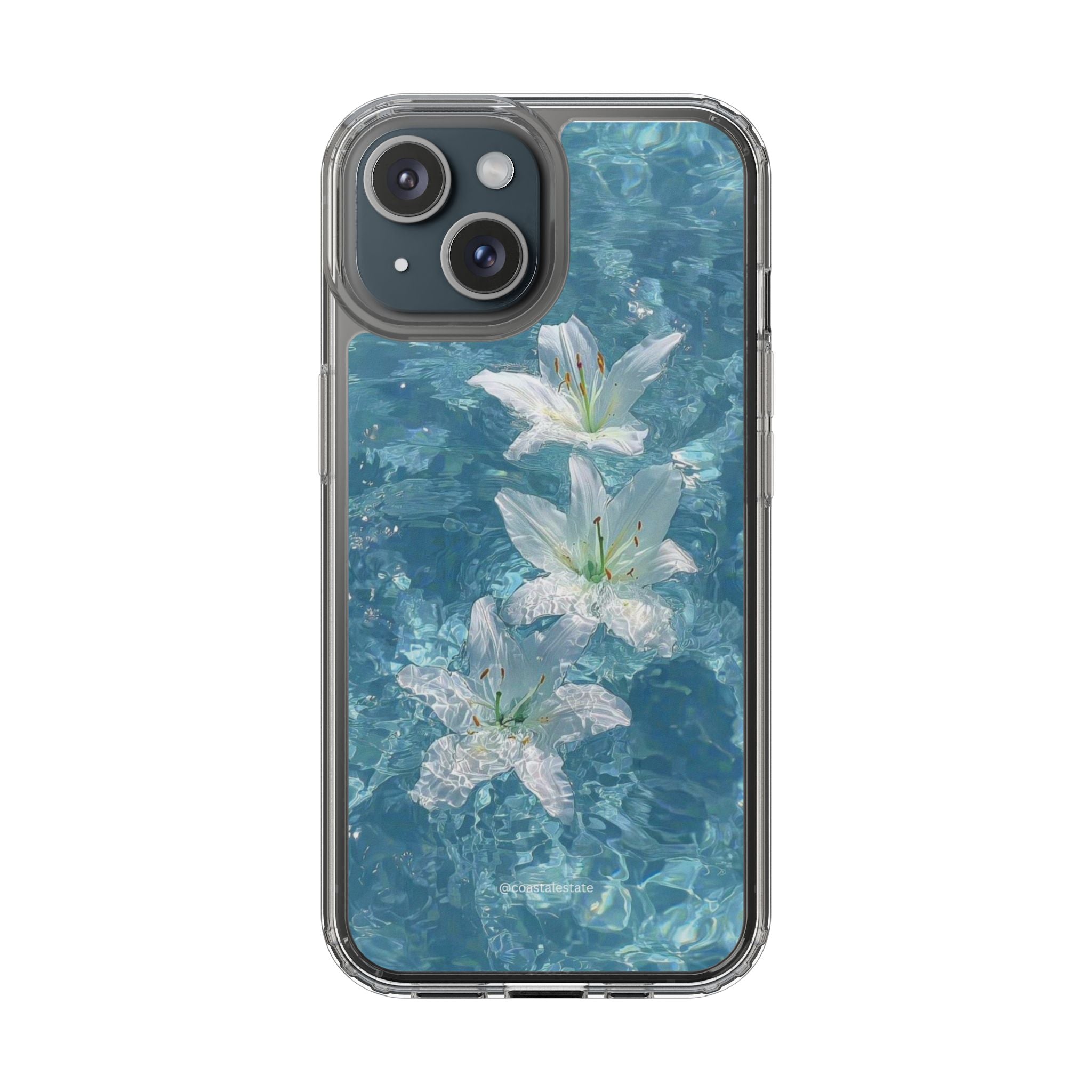 Floral Water Lily Clear Phone Case