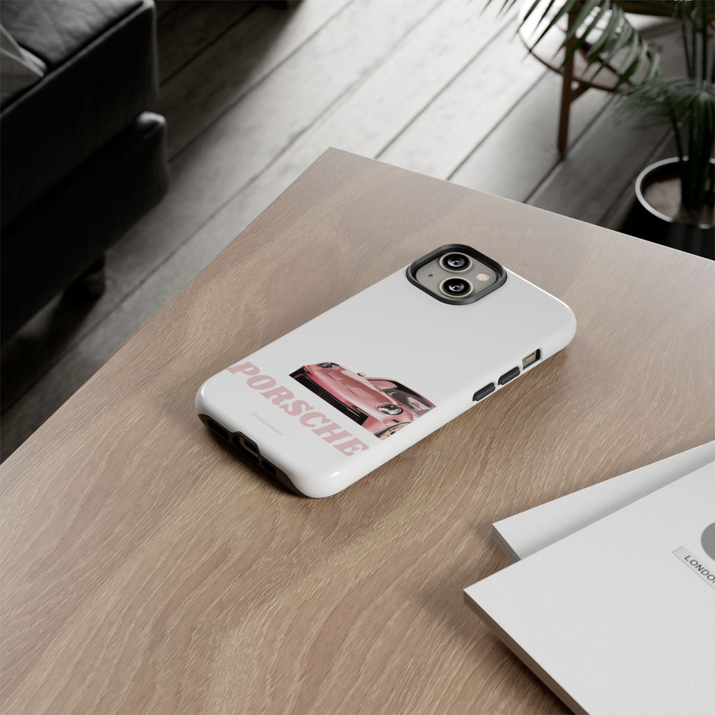 Porsche Pink Sports Car Phone Case - Stylish Automotive iPhone Cover