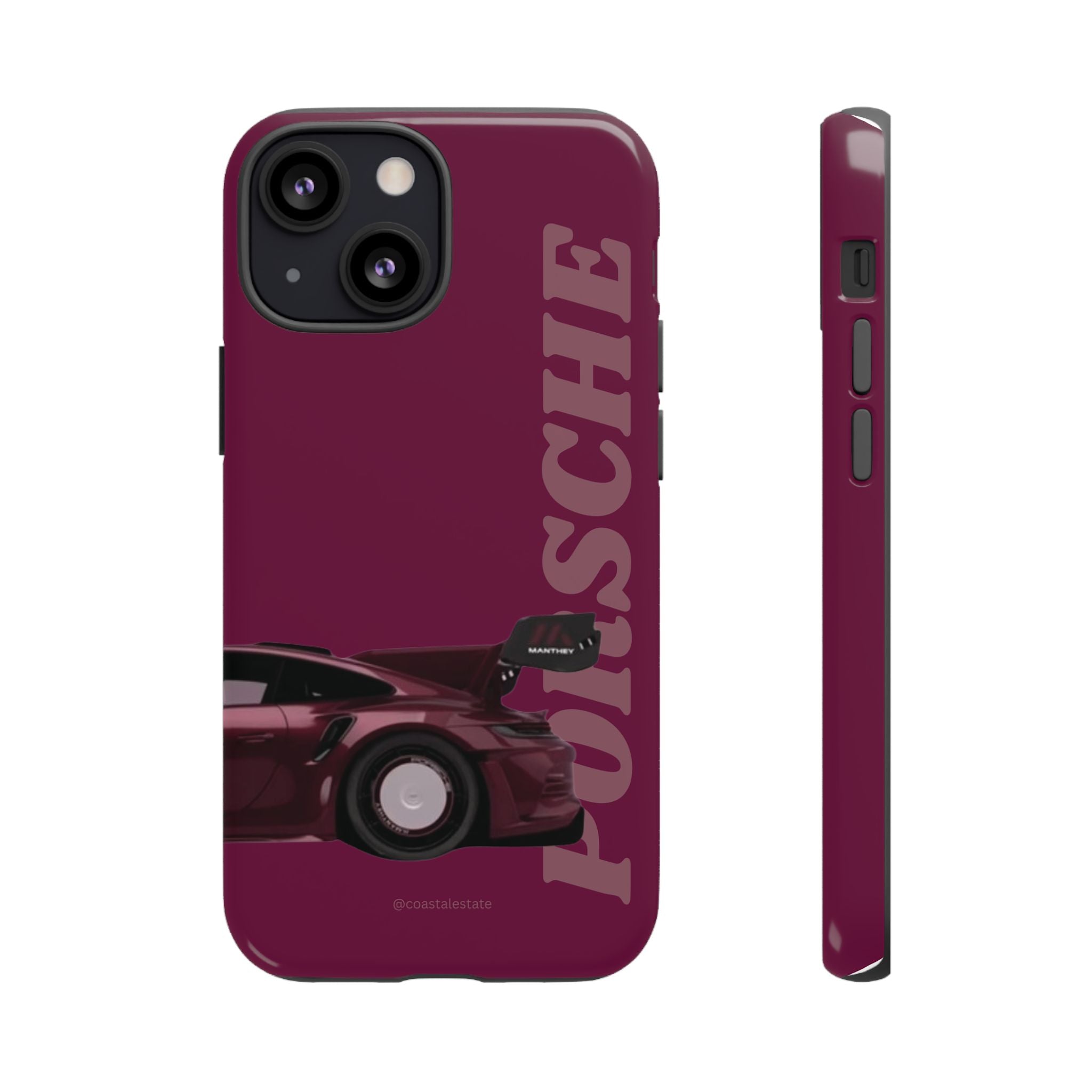 Burgundy Porsche Rear Profile Phone Case | Tough Cases