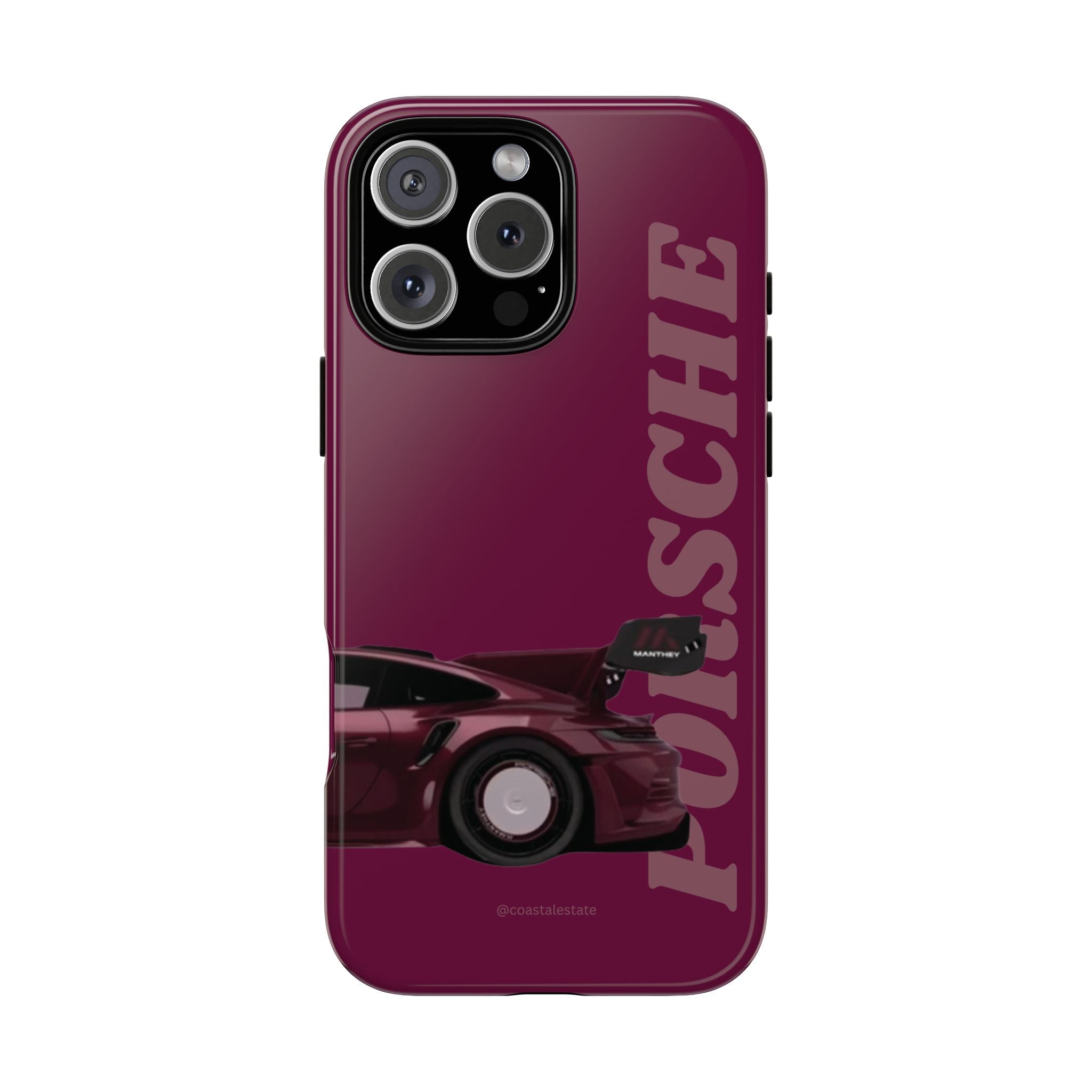 Burgundy Porsche Rear Profile Phone Case | Tough Cases