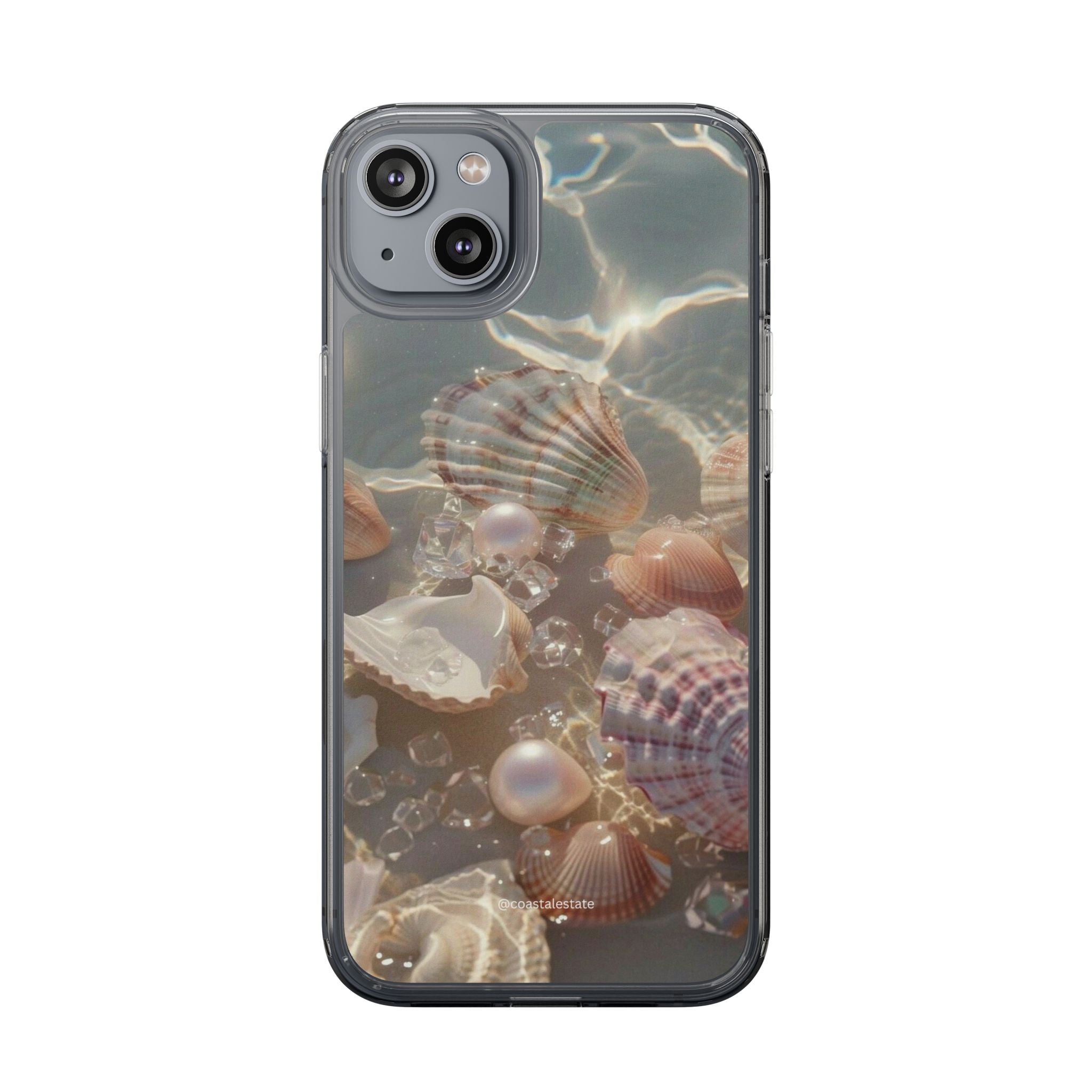 Seashell Pearl Clear Phone Case