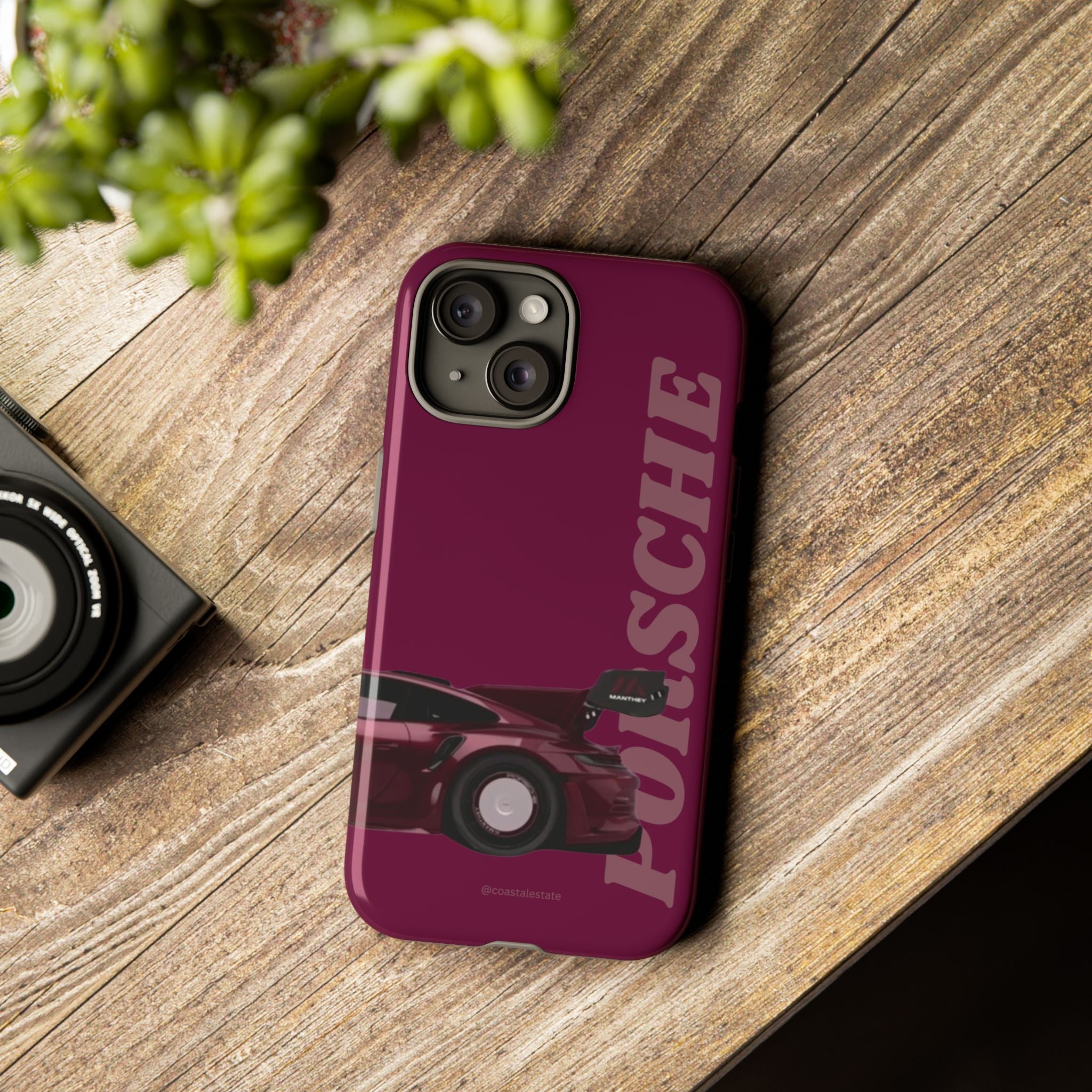Burgundy Porsche Rear Profile Phone Case | Tough Cases