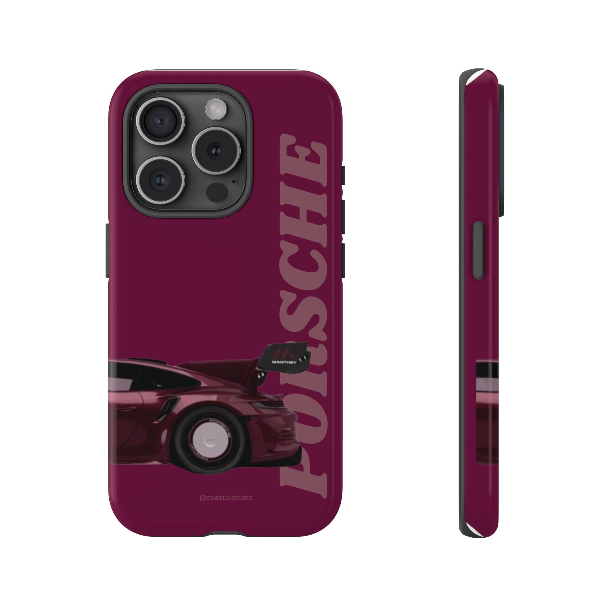 Burgundy Porsche Rear Profile Phone Case | Tough Cases