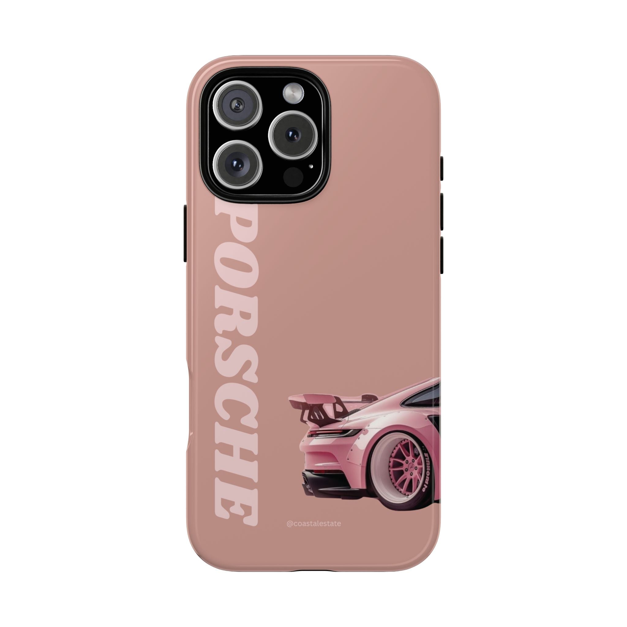 Pink Porsche Illustration phone case | Porsche phone case