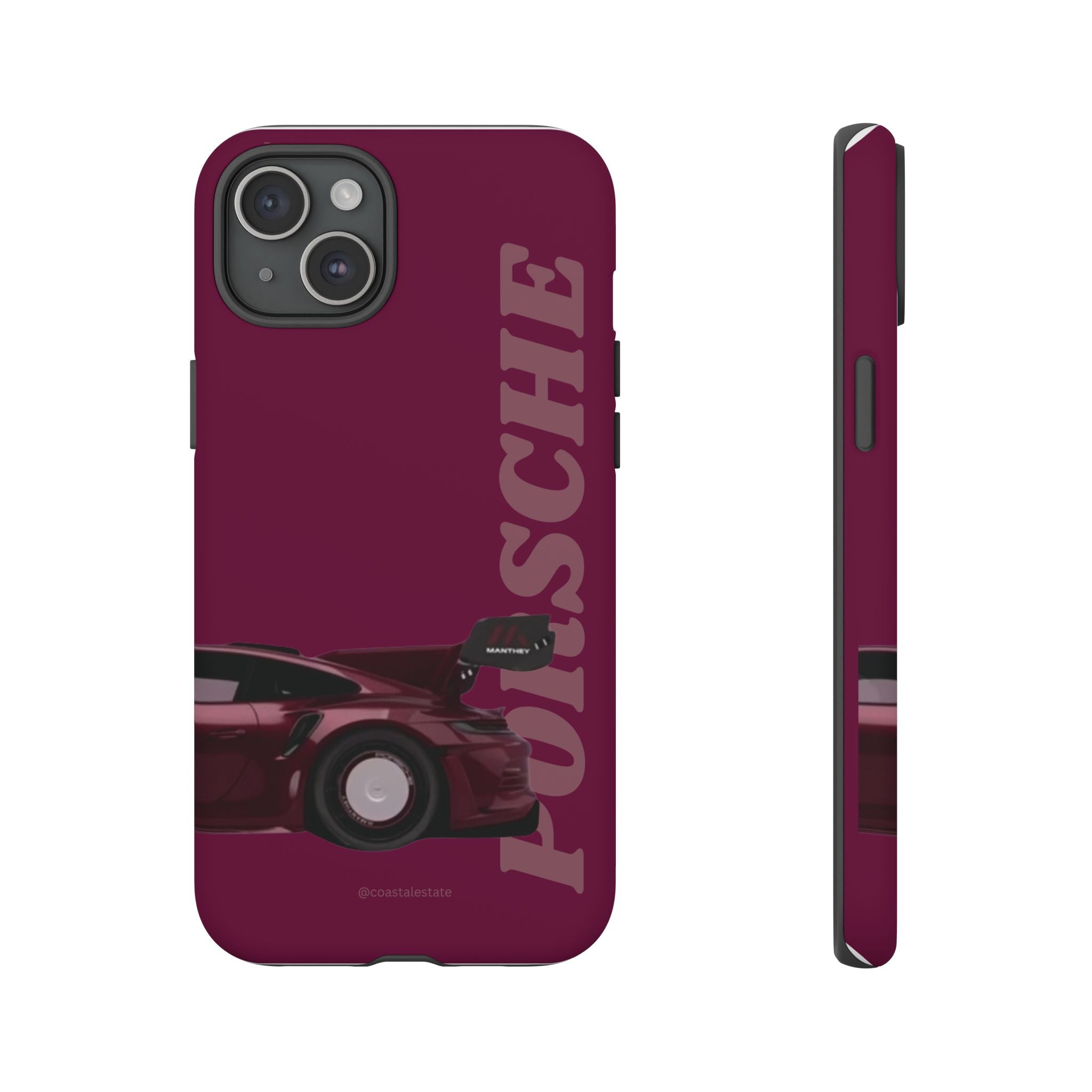 Burgundy Porsche Rear Profile Phone Case | Tough Cases