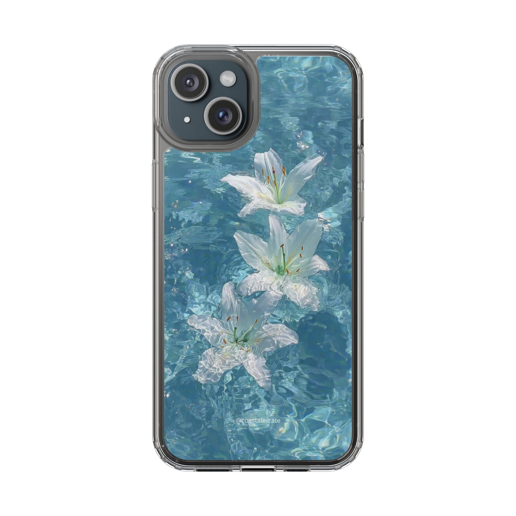 Floral Water Lily Clear Phone Case