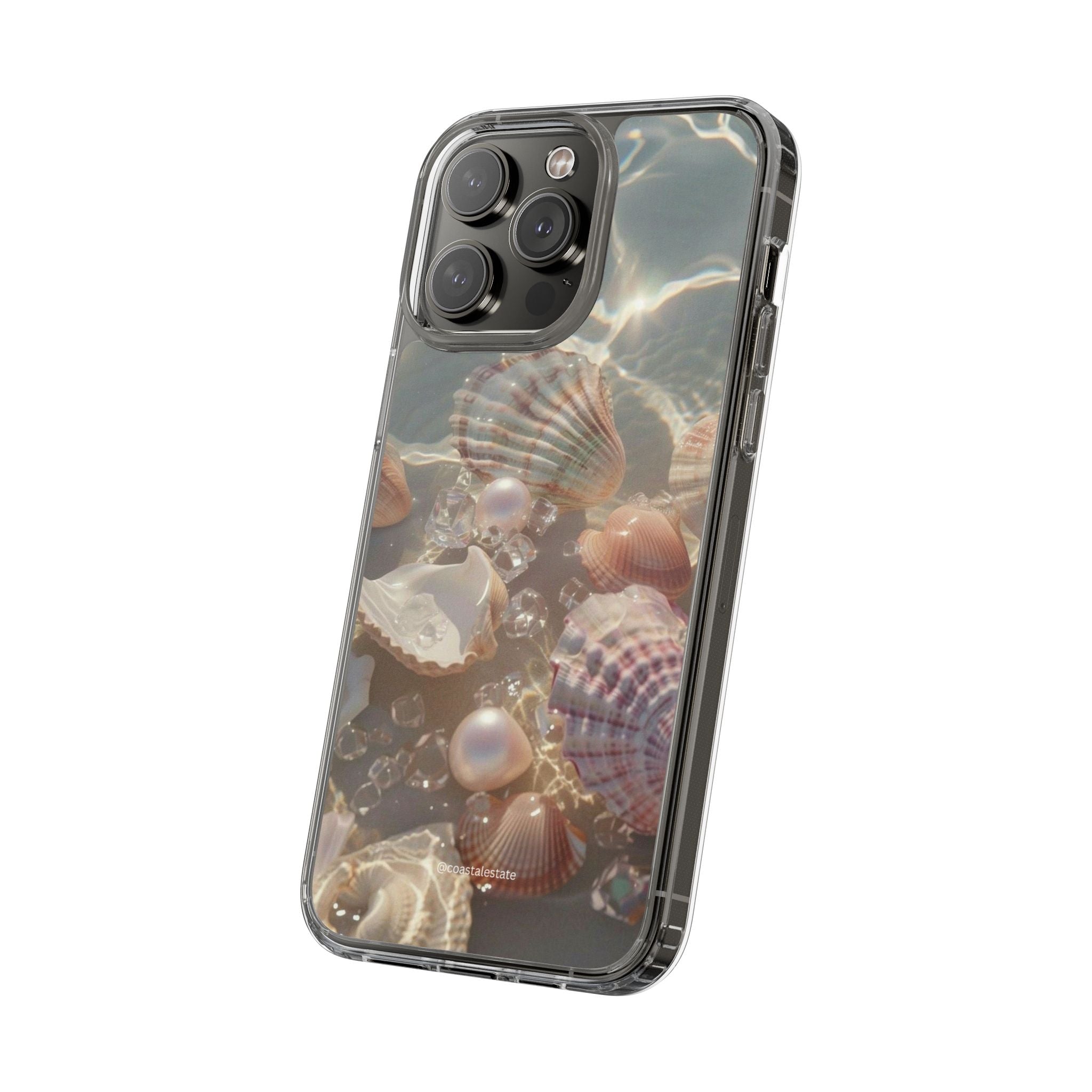 Seashell Pearl Clear Phone Case