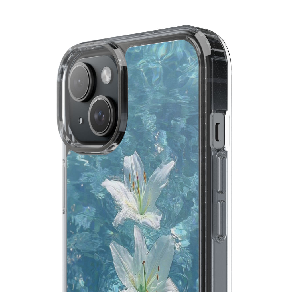 Floral Water Lily Clear Phone Case