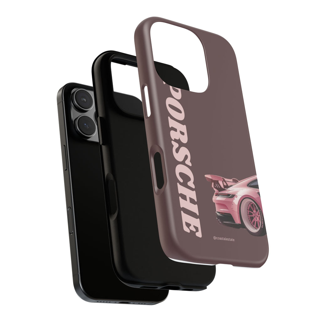 Pink Porsche Illustration Phone Case | iPhone Samsung