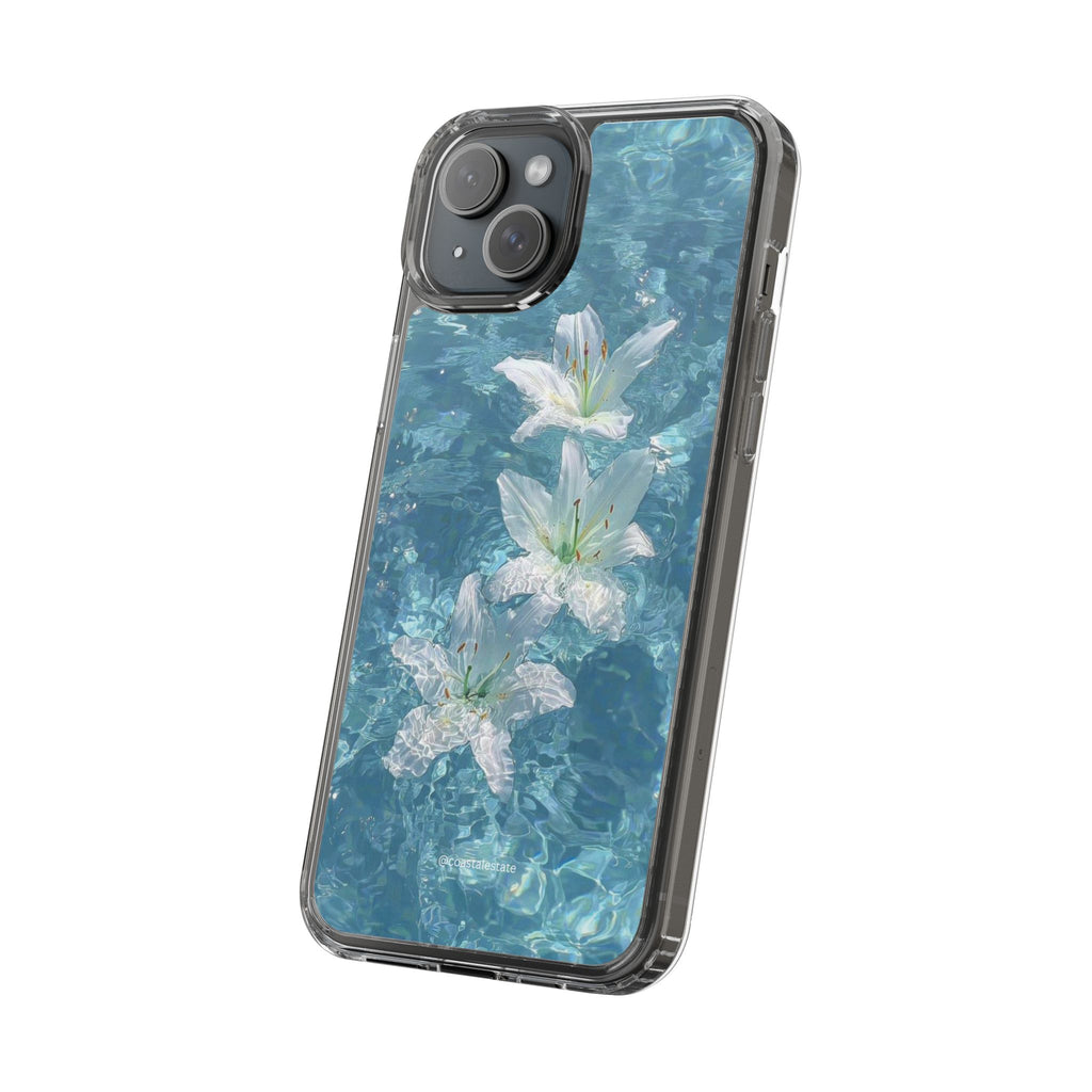 Floral Water Lily Clear Phone Case