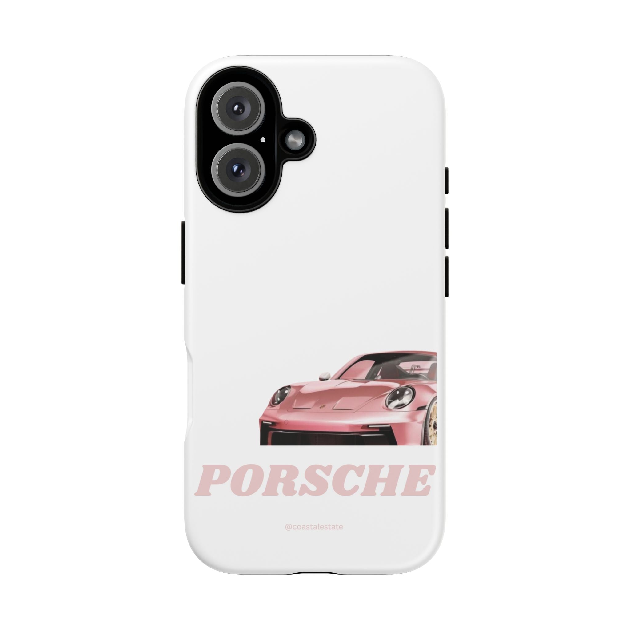 Porsche Pink Sports Car Phone Case - Stylish Automotive iPhone Cover