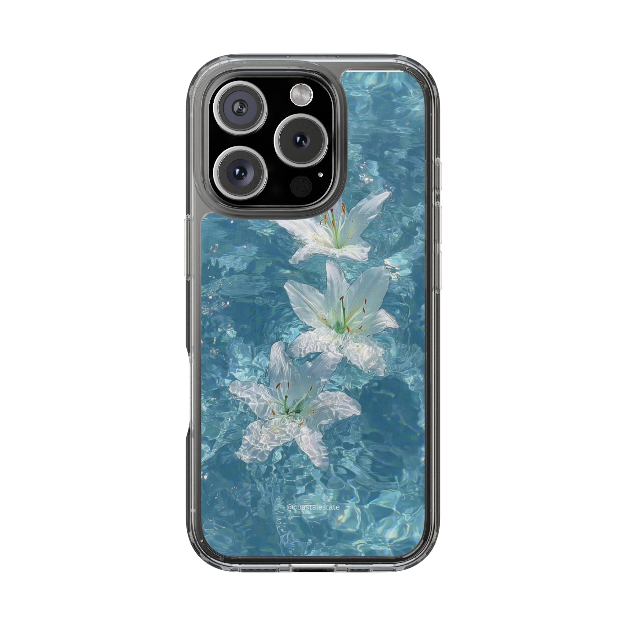 Floral Water Lily Clear Phone Case
