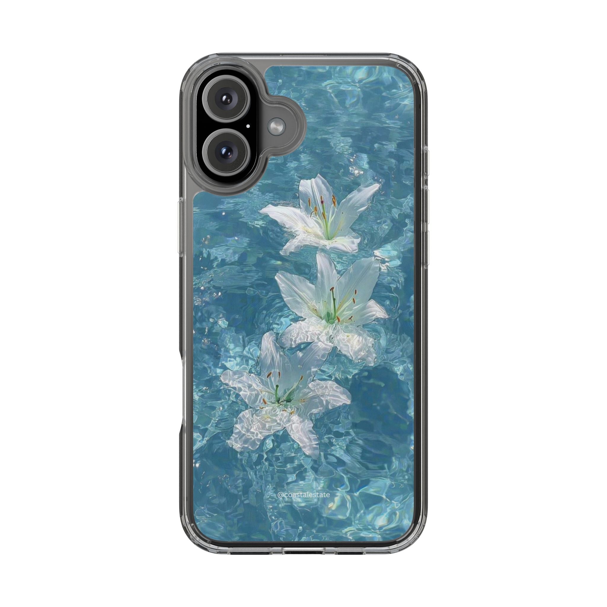 Floral Water Lily Clear Phone Case