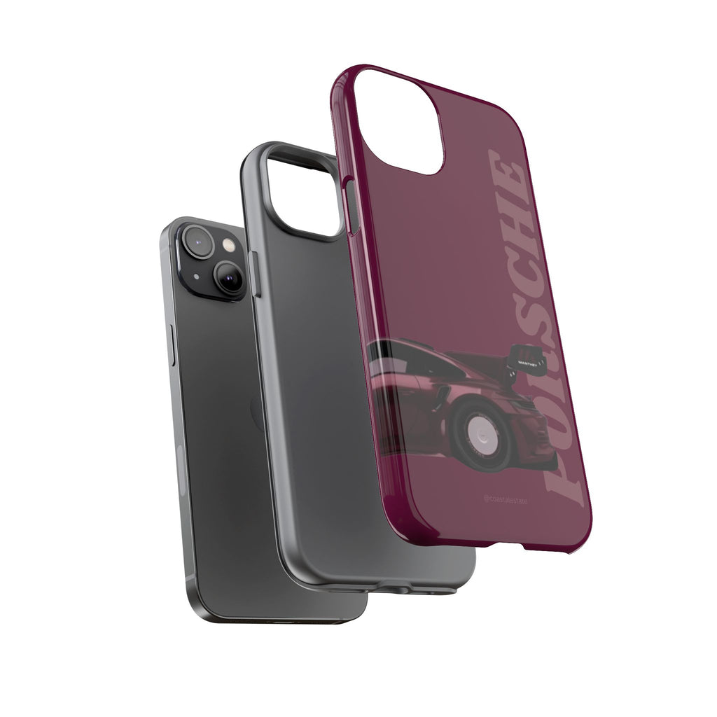 Burgundy Porsche Rear Profile Phone Case | Tough Cases