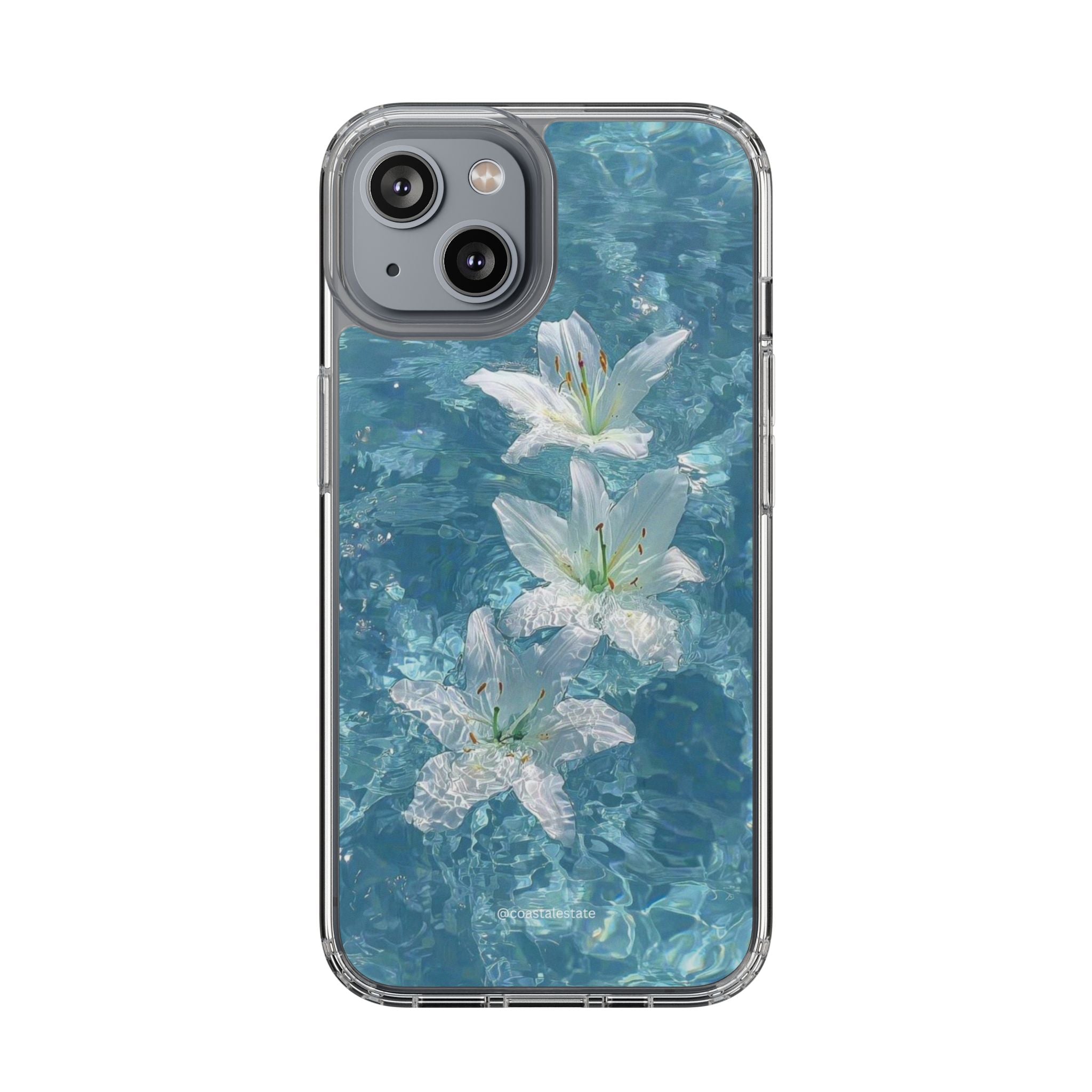 Floral Water Lily Clear Phone Case
