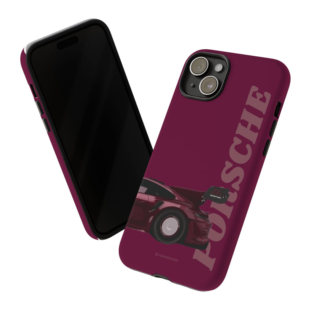 Burgundy Porsche Rear Profile Phone Case | Tough Cases