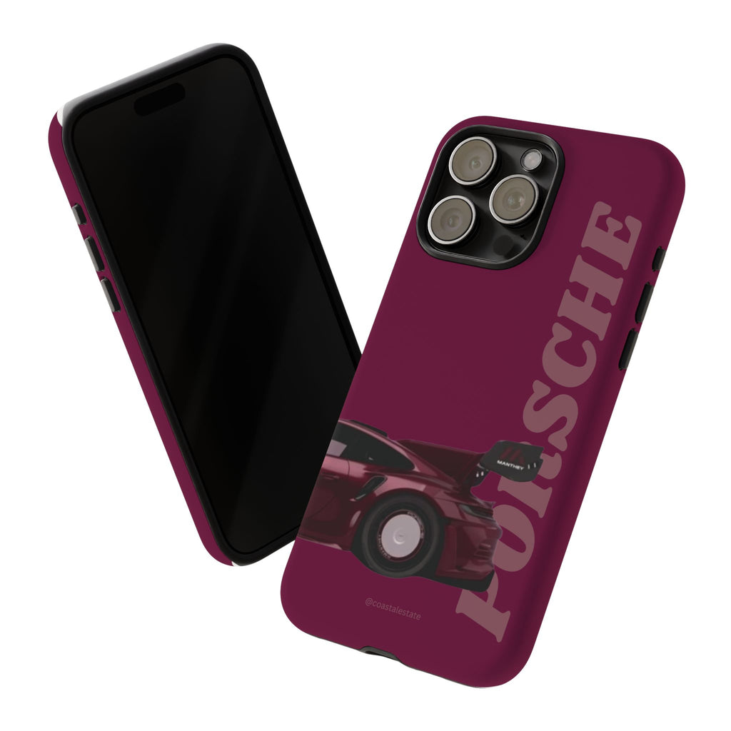 Burgundy Porsche Rear Profile Phone Case | Tough Cases