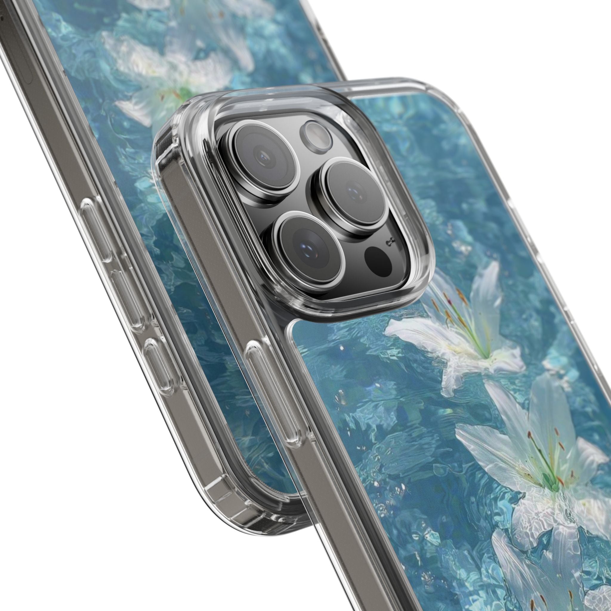 Floral Water Lily Clear Phone Case