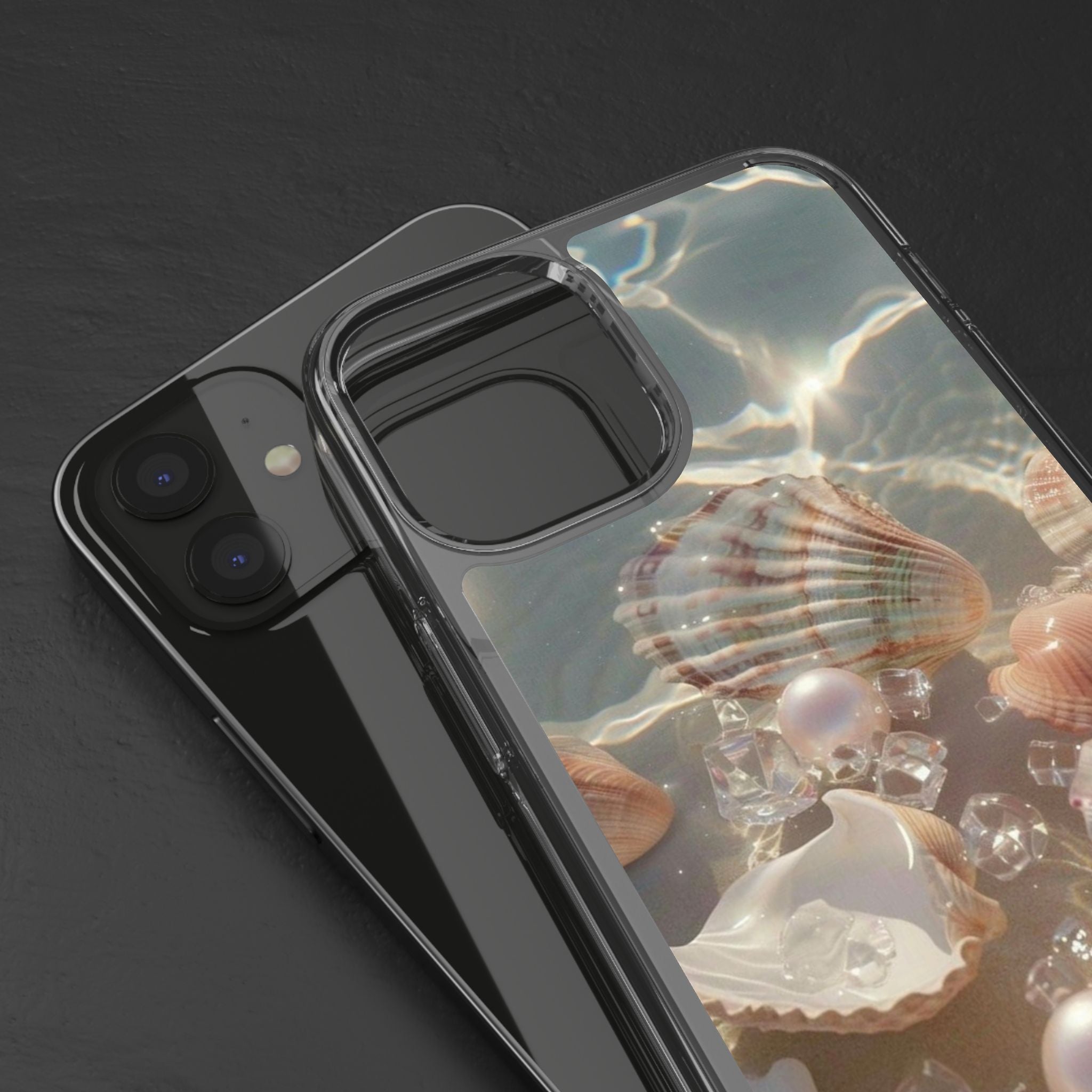 Seashell Pearl Clear Phone Case