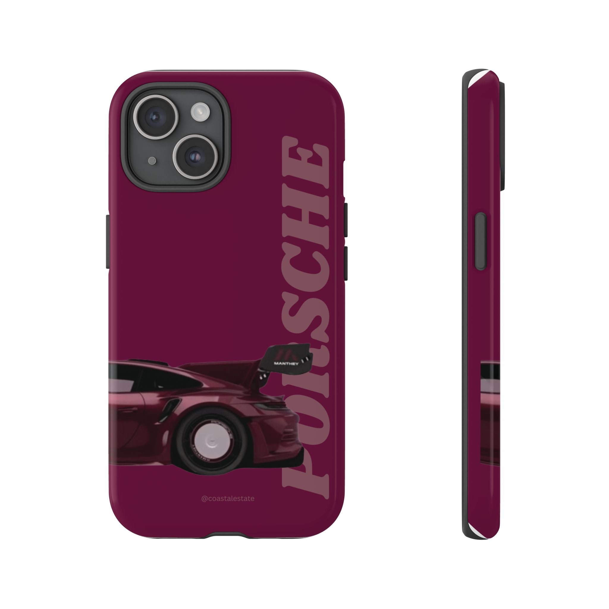 Burgundy Porsche Rear Profile Phone Case | Tough Cases