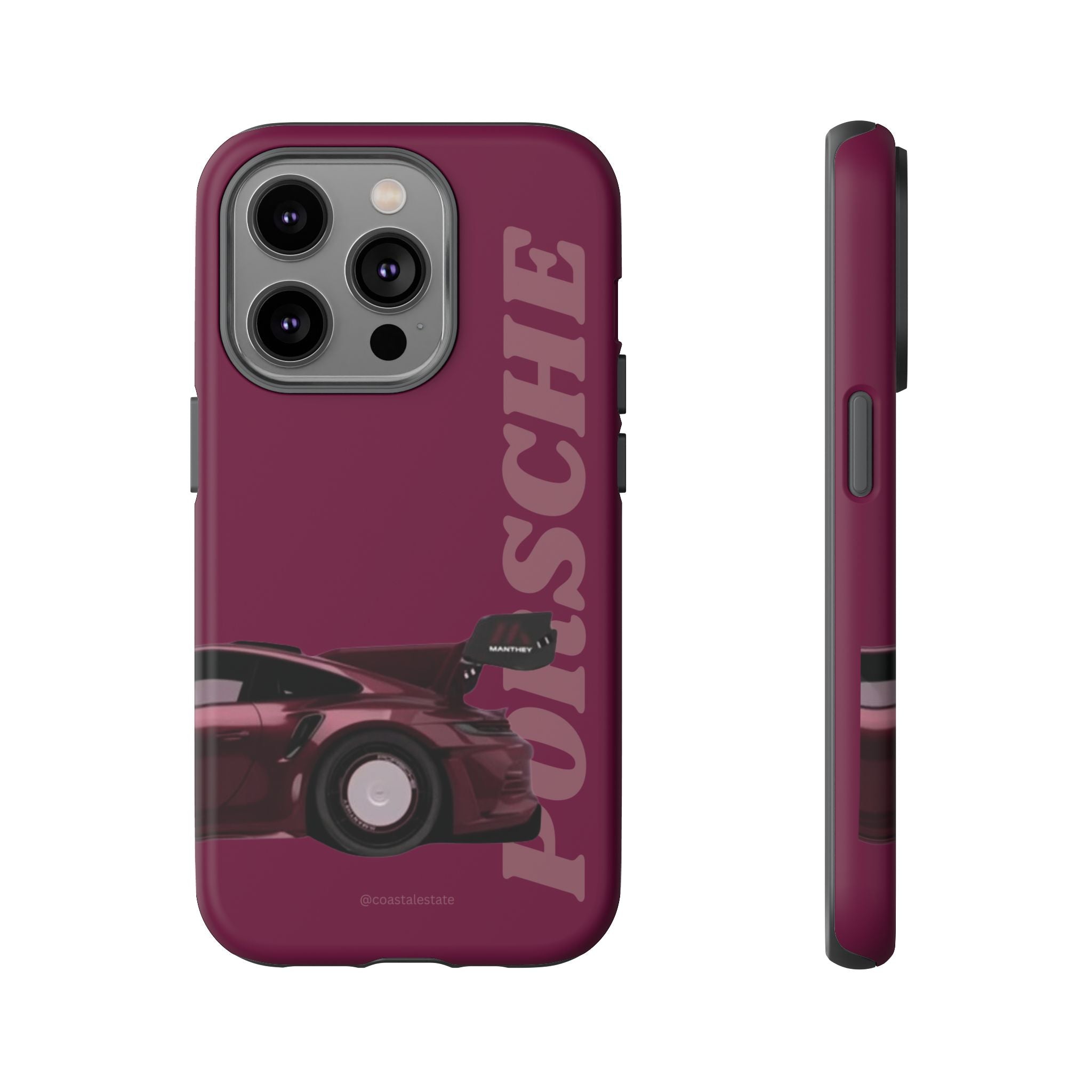 Burgundy Porsche Rear Profile Phone Case | Tough Cases