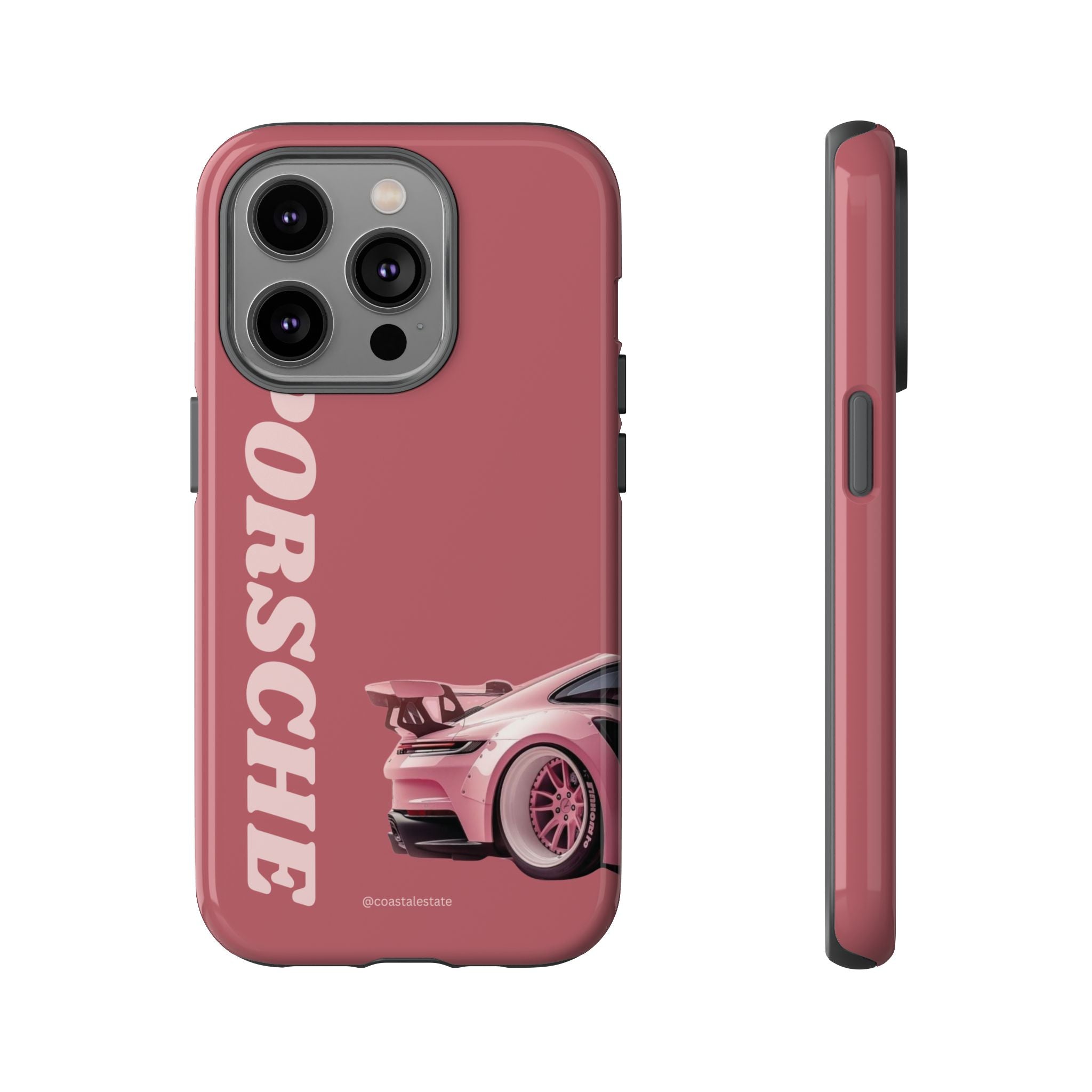 Pink Porsche Graphic Tough Case | Sport Car Phone Cover