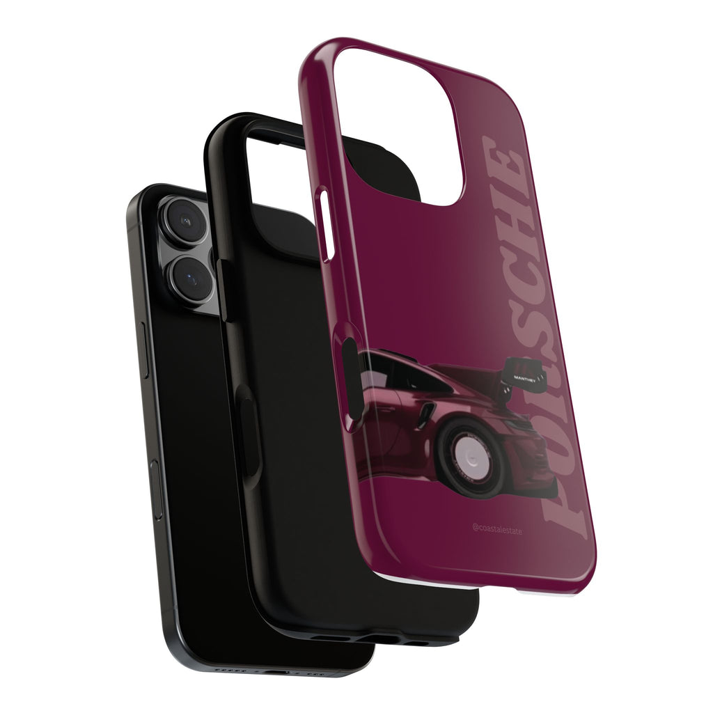 Burgundy Porsche Rear Profile Phone Case | Tough Cases