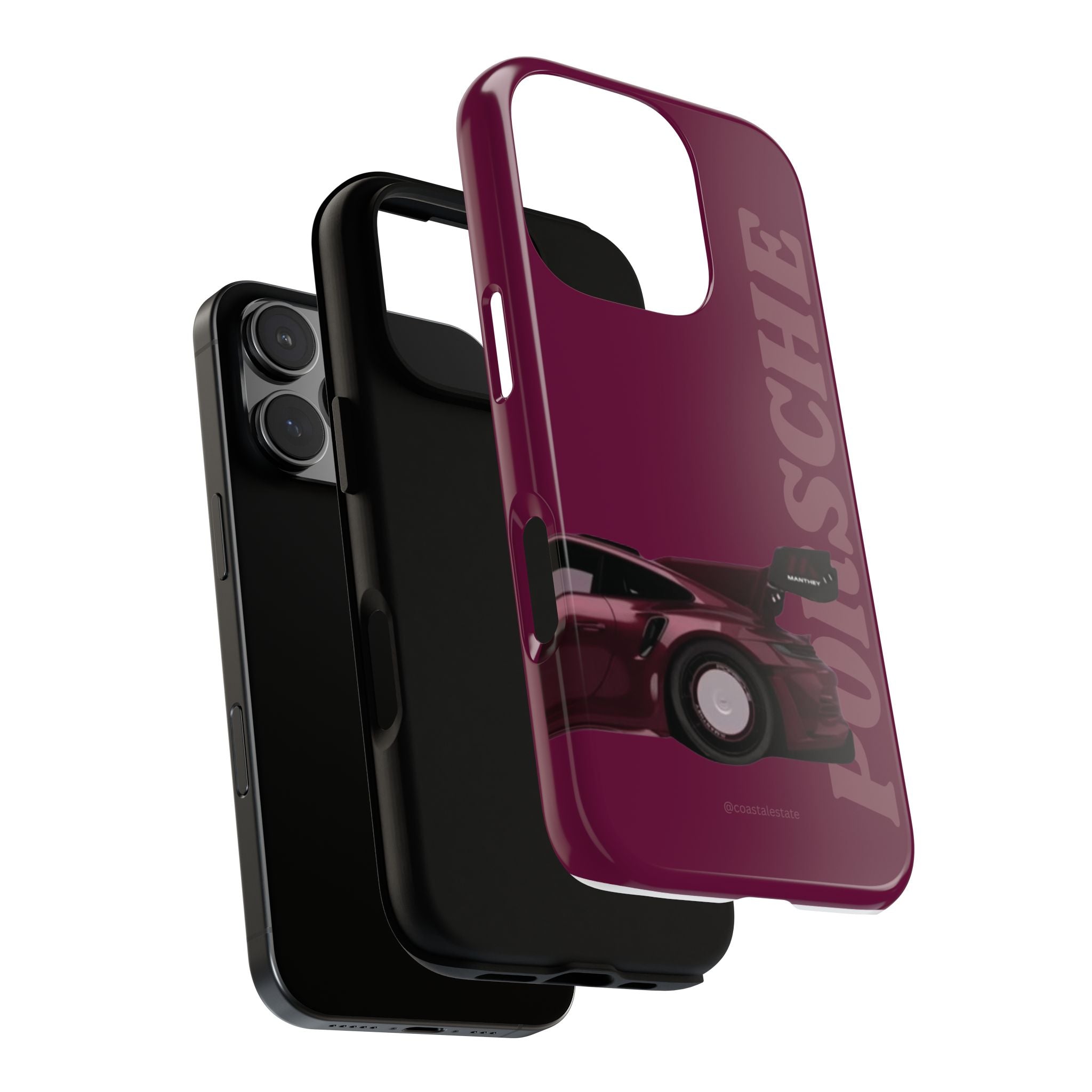 Burgundy Porsche Rear Profile Phone Case | Tough Cases