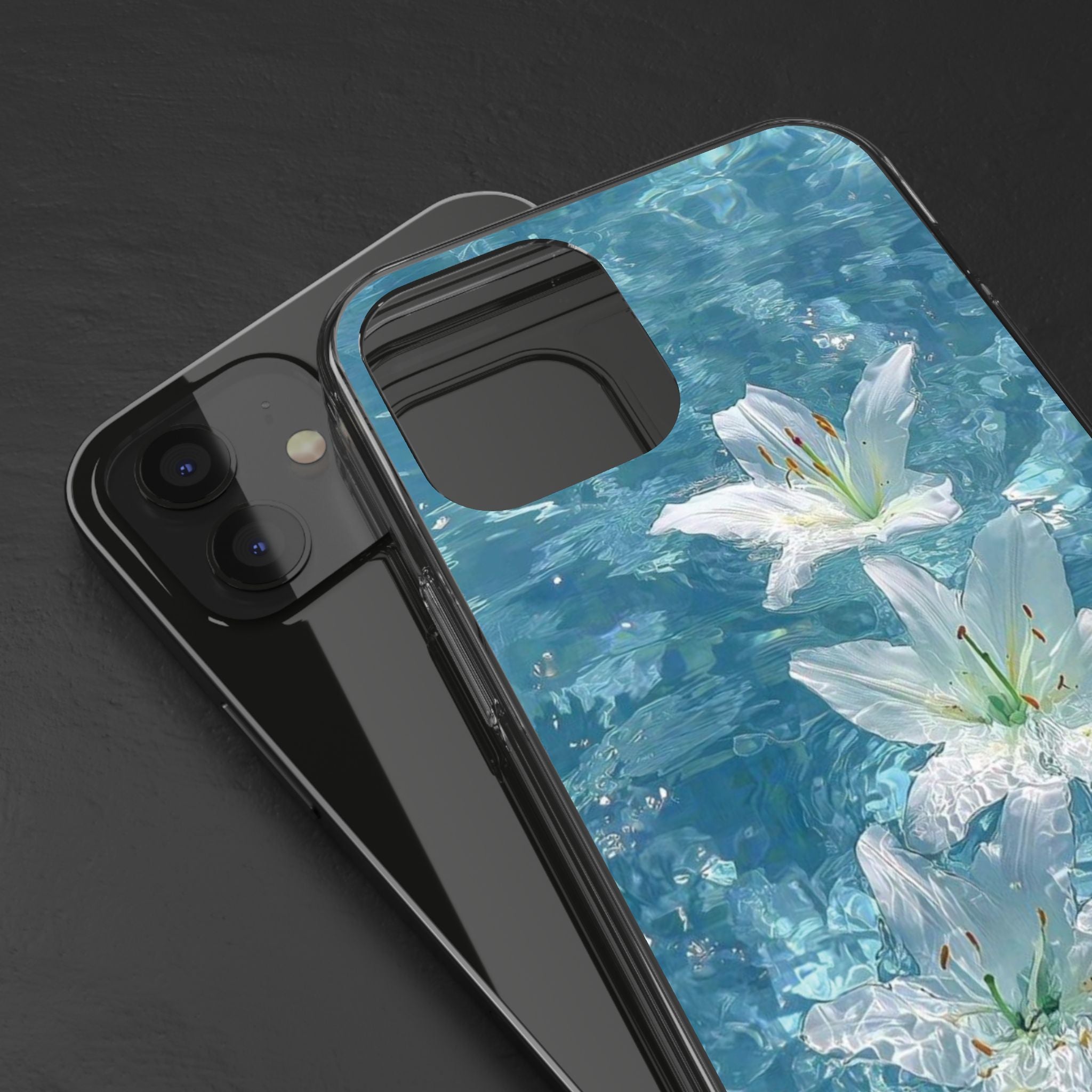 Floral Water Lily Clear Phone Case