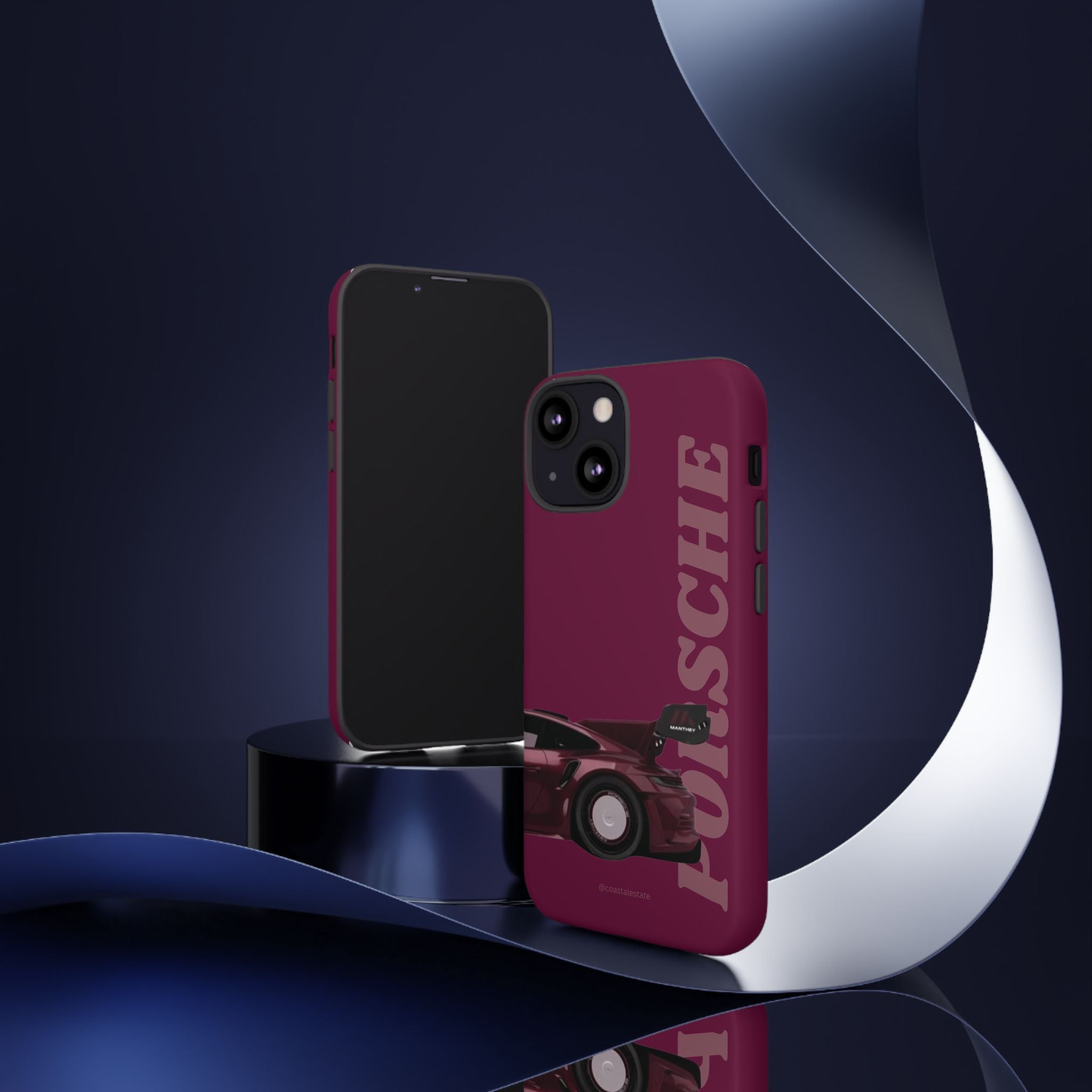 Burgundy Porsche Rear Profile Phone Case | Tough Cases
