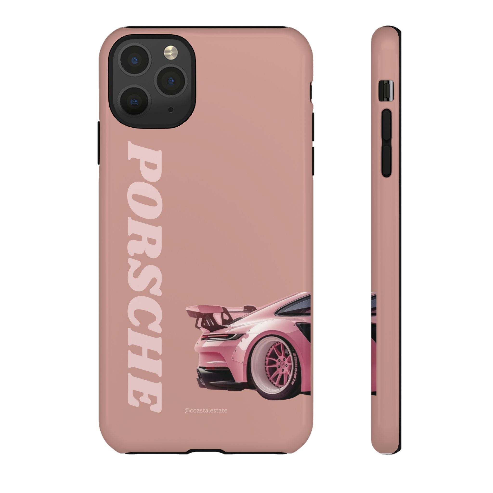 Pink Porsche Illustration phone case | Porsche phone case
