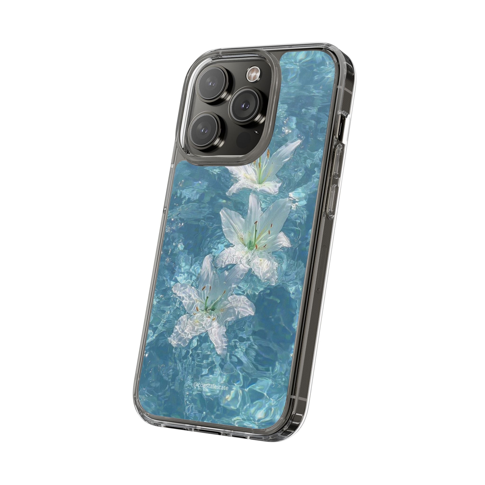 Floral Water Lily Clear Phone Case