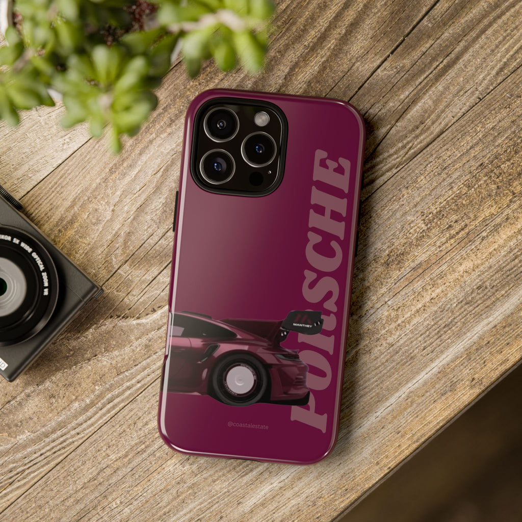 Burgundy Porsche Rear Profile Phone Case | Tough Cases